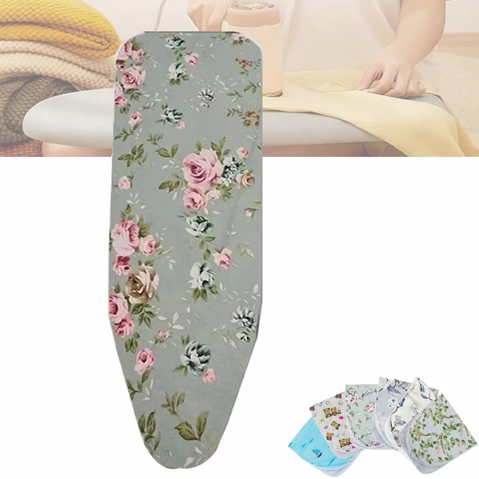 Funda for Tabla de Planchar Resistente al Calor de 15 x 48 Pulgadas, Acolchado Grueso con elástico, Ajustable. ,Fundas para Tablas de Planchar(Flowerb,12x30 Inch( 80x30 cm))
