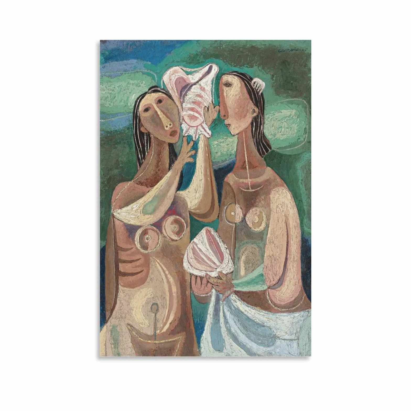 KOOHTAA Mario.. Carreño - Póster artístico de chicas jóvenes con conchas para pared, póster de fotos y decoración de habitación, 60 x 90 cm