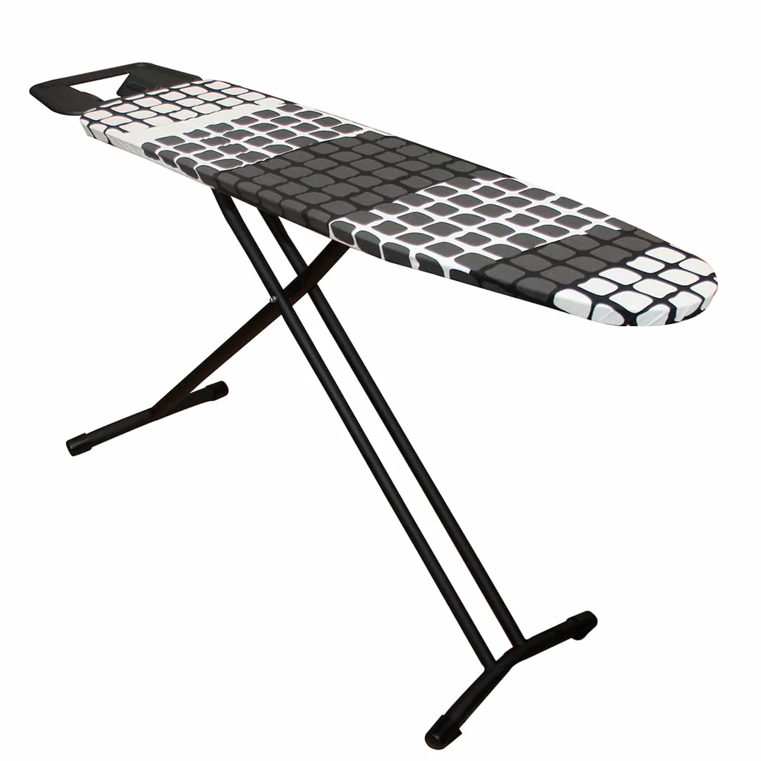 Acomoda Textil - Tabla de Planchar Altura Ajustable con Estructura Metálica Estable, Amplia y Plegable con Funda 100% Algodón. Soporte para Planchar Antideslizante Fácil Almacenaje (Super)
