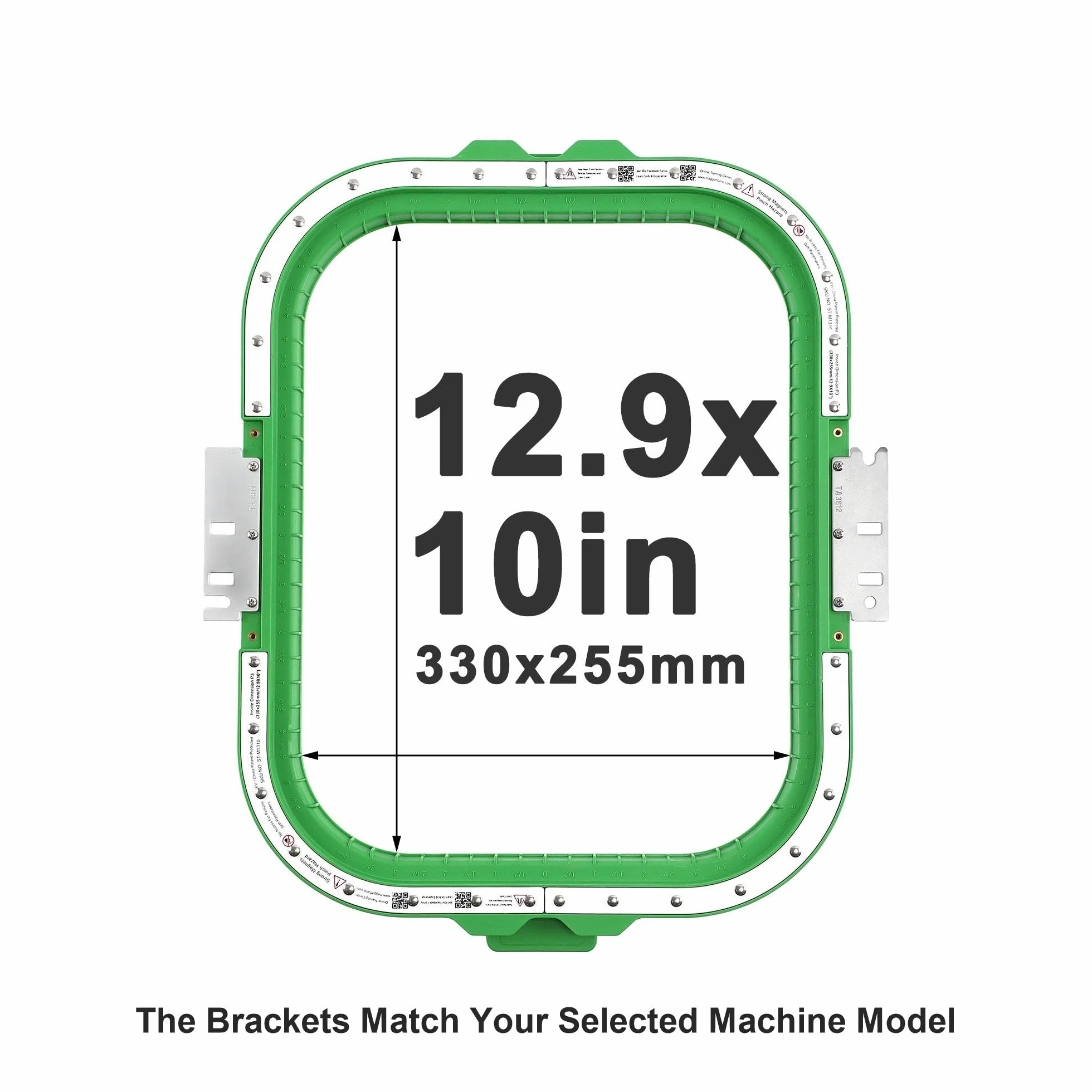 Brewland Bastidor de bordado magnético 330x255mm para Smartstitch S-1501 | Compatible con Smartstitch S-1502HC, S-1501 Ultra, S-1501 Plus, S-1504HC; 12.9x10inch