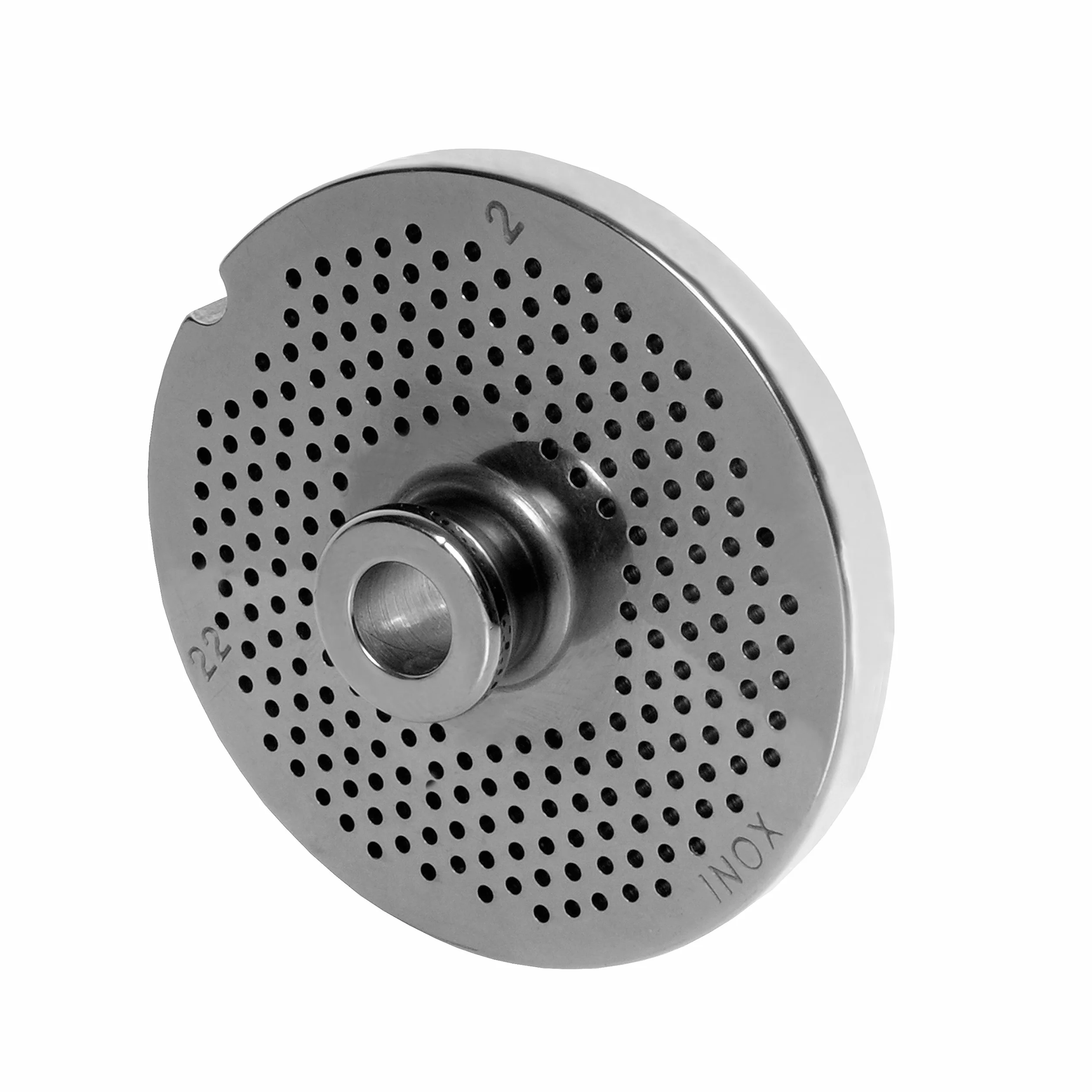 Acero inoxidable perforado disco con centro tamaño calibre 22 – 2 mm – para picadora Jupiter – Bosch – Alexander – Gastroback – Westmark – Prospero – Kenwood