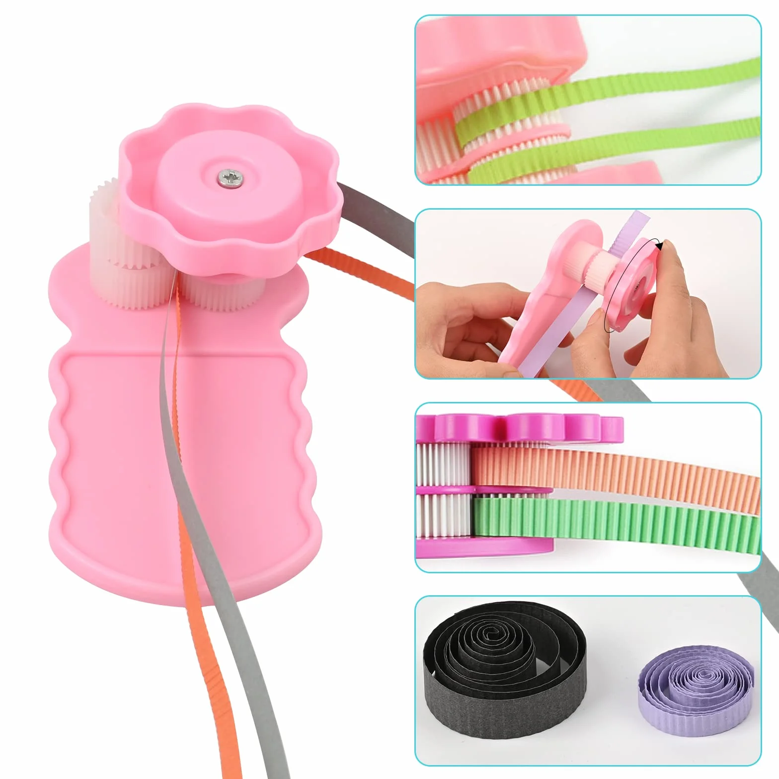 19pcs Herramientas Quilling Kit para Papel Filigrana Quilling Pluma Quilling Tablero Quilling Border Buddy Quilling Plantillas Quilling Crimper Quilling Peine Quilling Pen