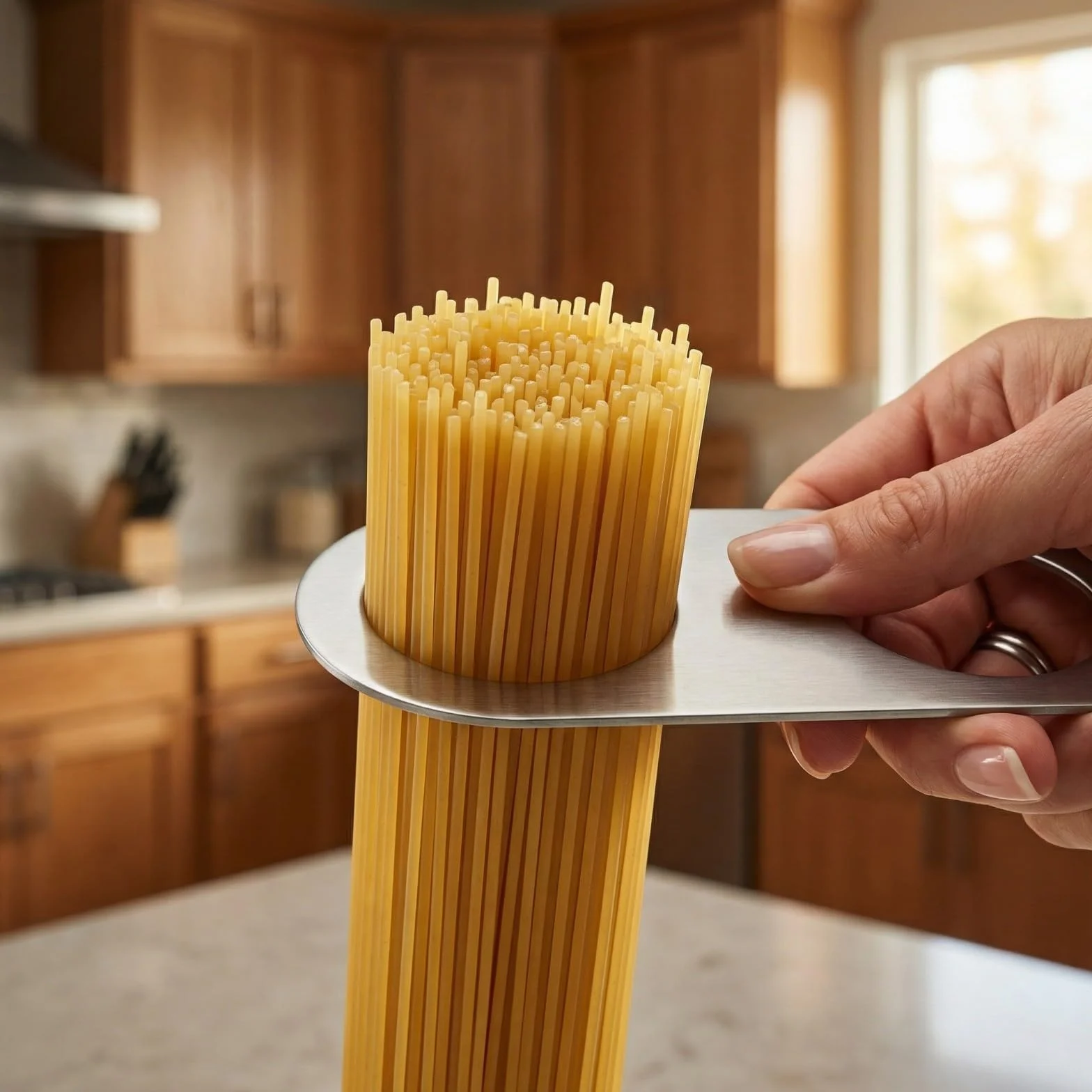 Acero Inoxidable Medida de Espaguetis Control de Porción Utensilios de Cocina