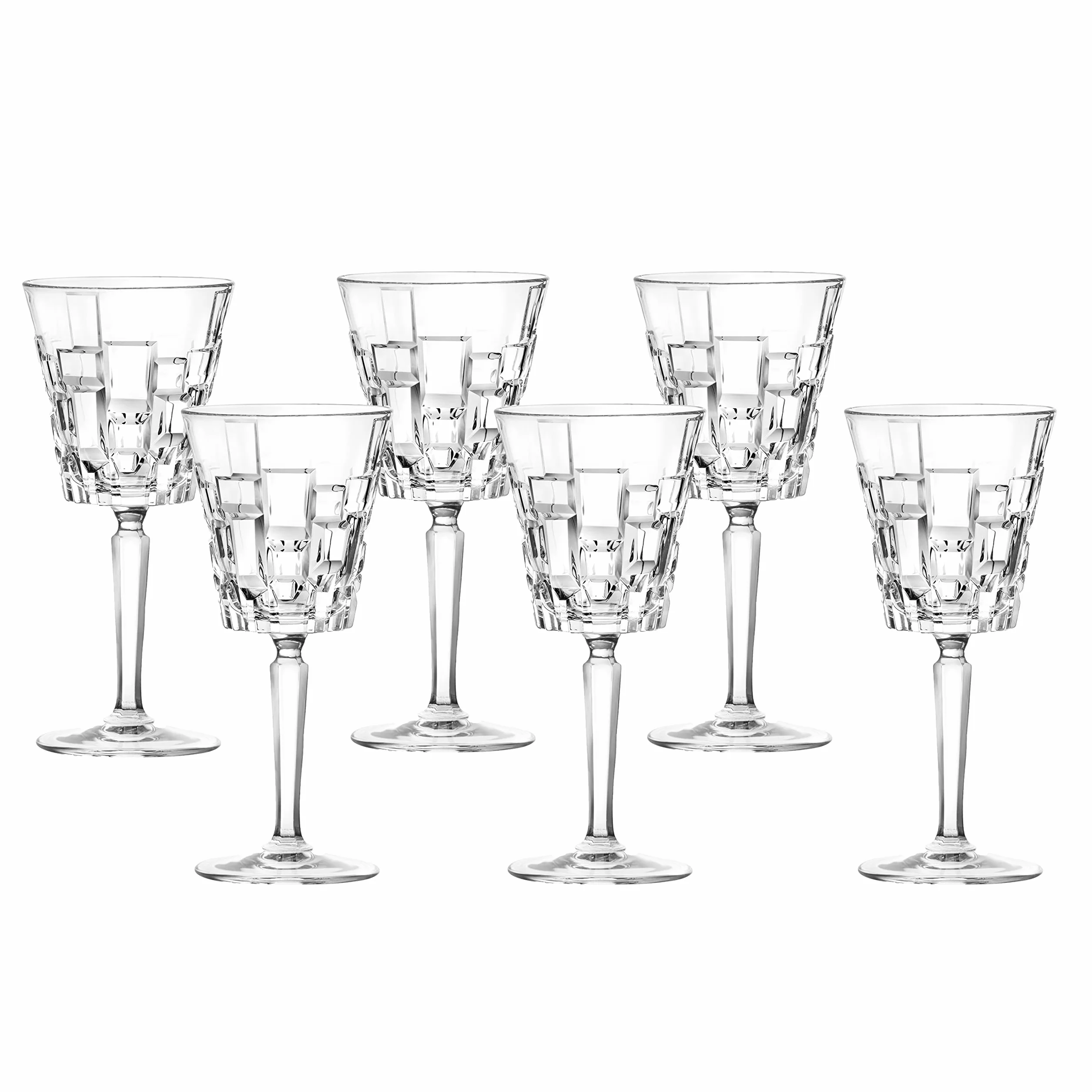 Lorren Home Trends 274368 RCR ETNA-Juego de 6 Copas de Vino, Cristal, 20 cl