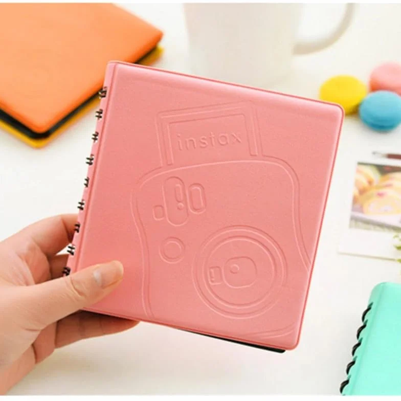 Álbum de Fotos Libro de Fotos, Álbum de Fotos con 68 Bolsillos, miniálbum de Fotos instantáneo, Estuche for Fotos de películas de 7, 8, 25, 50, 70 y 90(Purple)