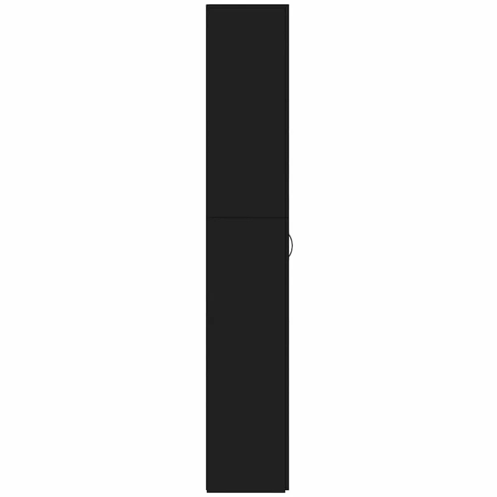 vidaXL Armario Oficina de Contrachapada Mobiliario Archivador Diseño Elegante Estilo Minimalista Clasificación Organizada Archivos Negro 60x32x190cm