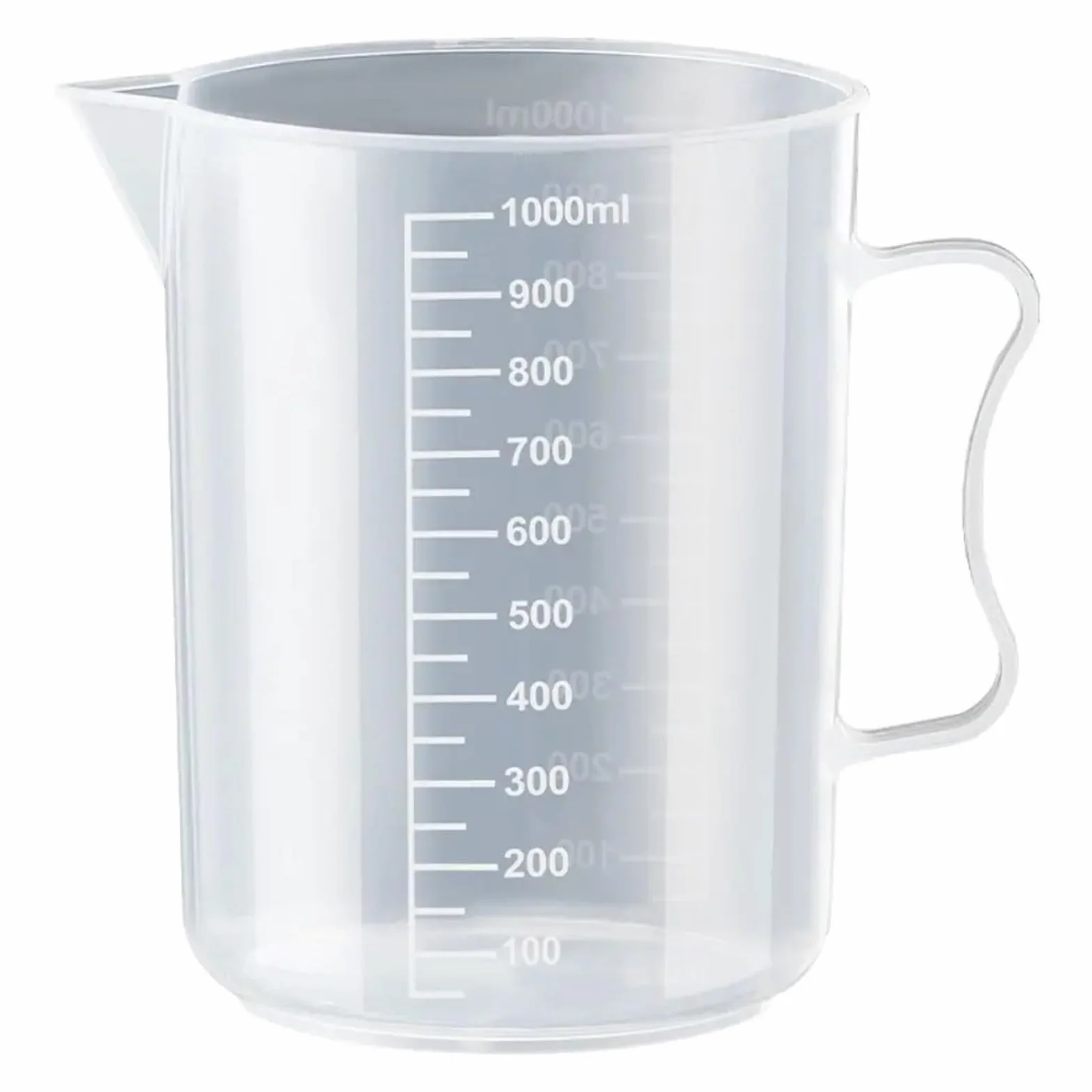 Vaso medidor graduado transparente de plástico, gran capacidad, for laboratorio, con tapa y escala. Vaso mezclador transparente for cocina y repostería.(5000ml)