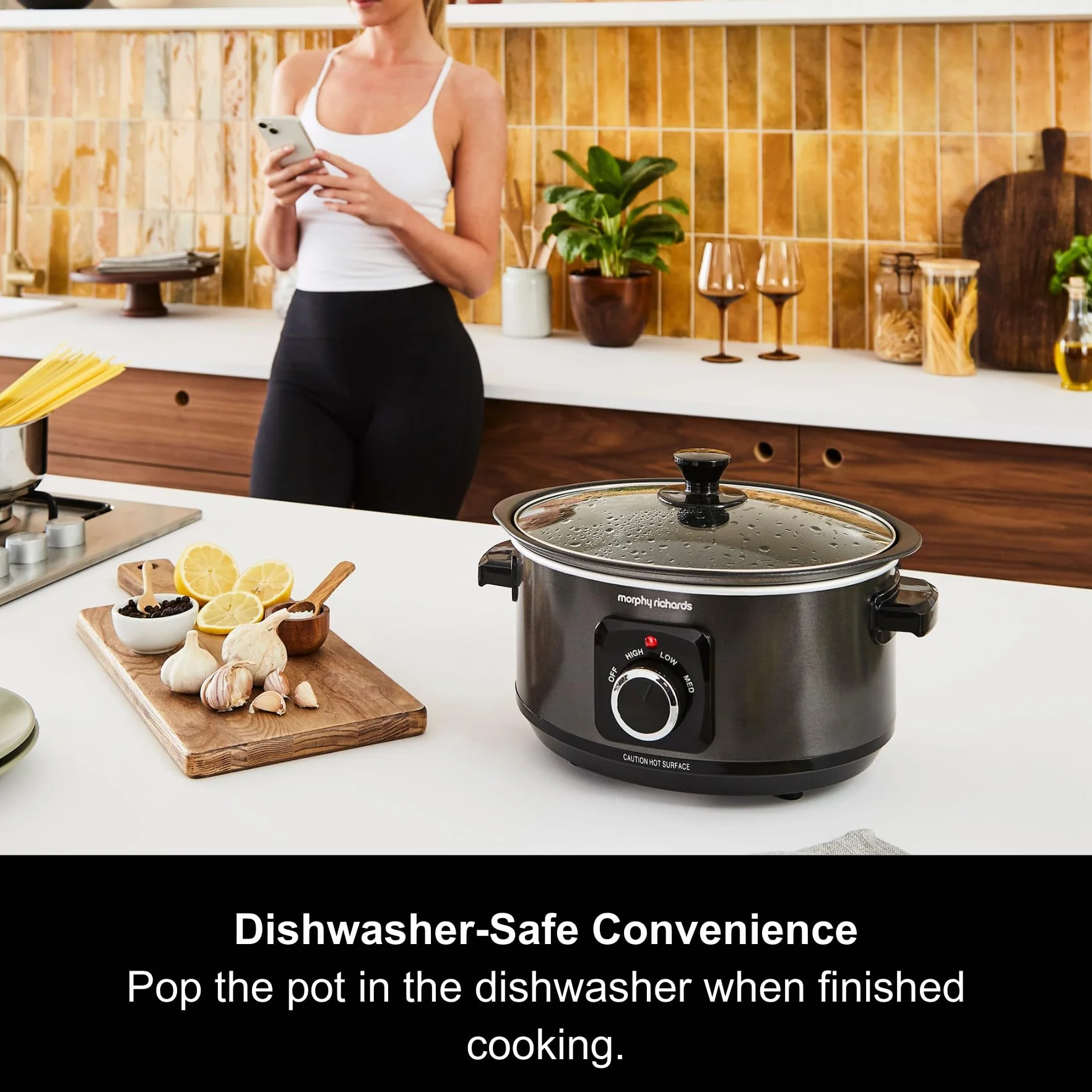 Morphy Richards Sear and Stew 460012 Olla de Cocción Lenta 3.5 L Negro