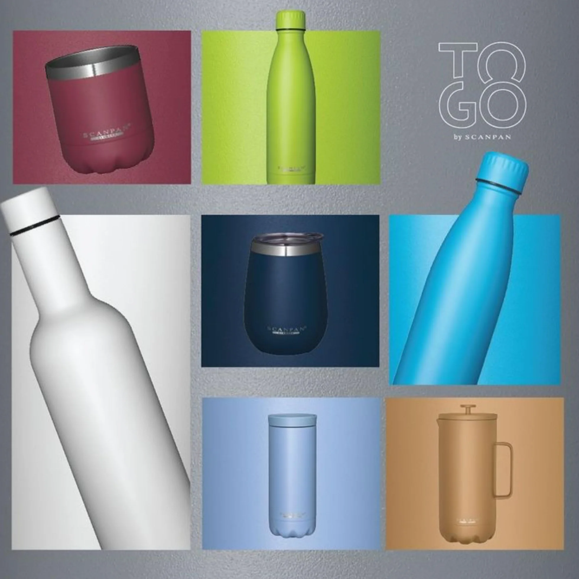 Scanpan TO GO - Cafetera de prensa francesa de 1,0 L (verde bosque) + 4 tazas de vacío de 250 ml (verde bosque) - Acero inoxidable 18/8 de grado alimenticio - Revestimiento antiarañazos - Apto para
