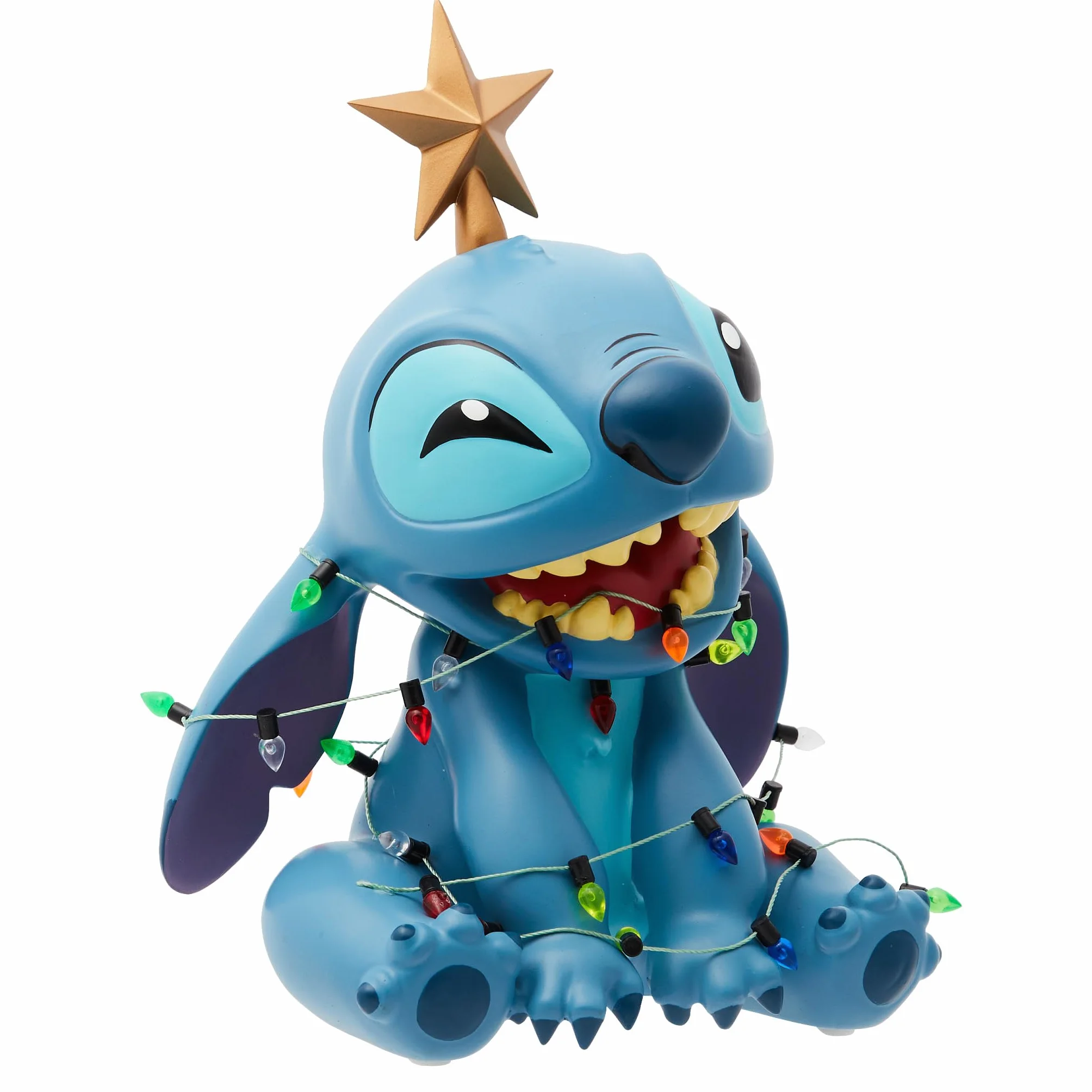 Enesco Disney Showcase Stitch Envuelto en Luces de Navidad 19 cm Multicolor