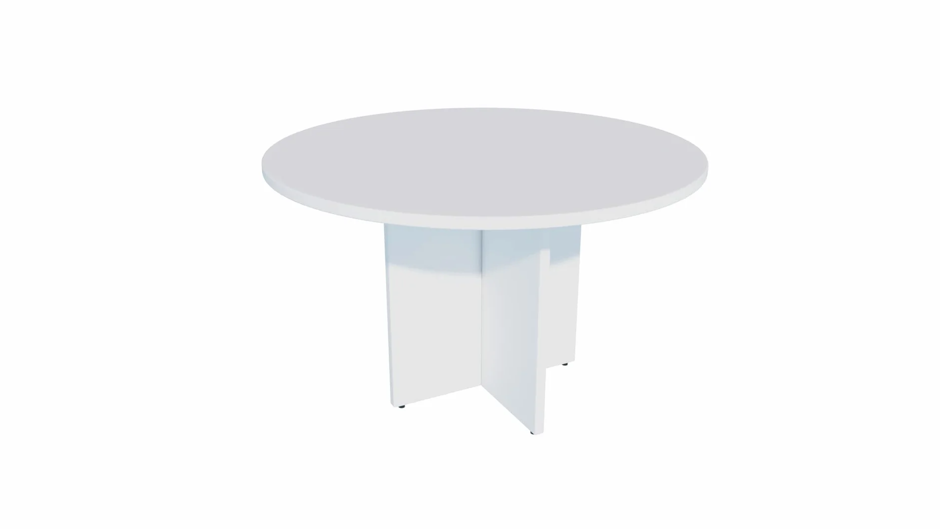 Mesa de Reuniones, Redonda. 120Ø. Color Blanco.