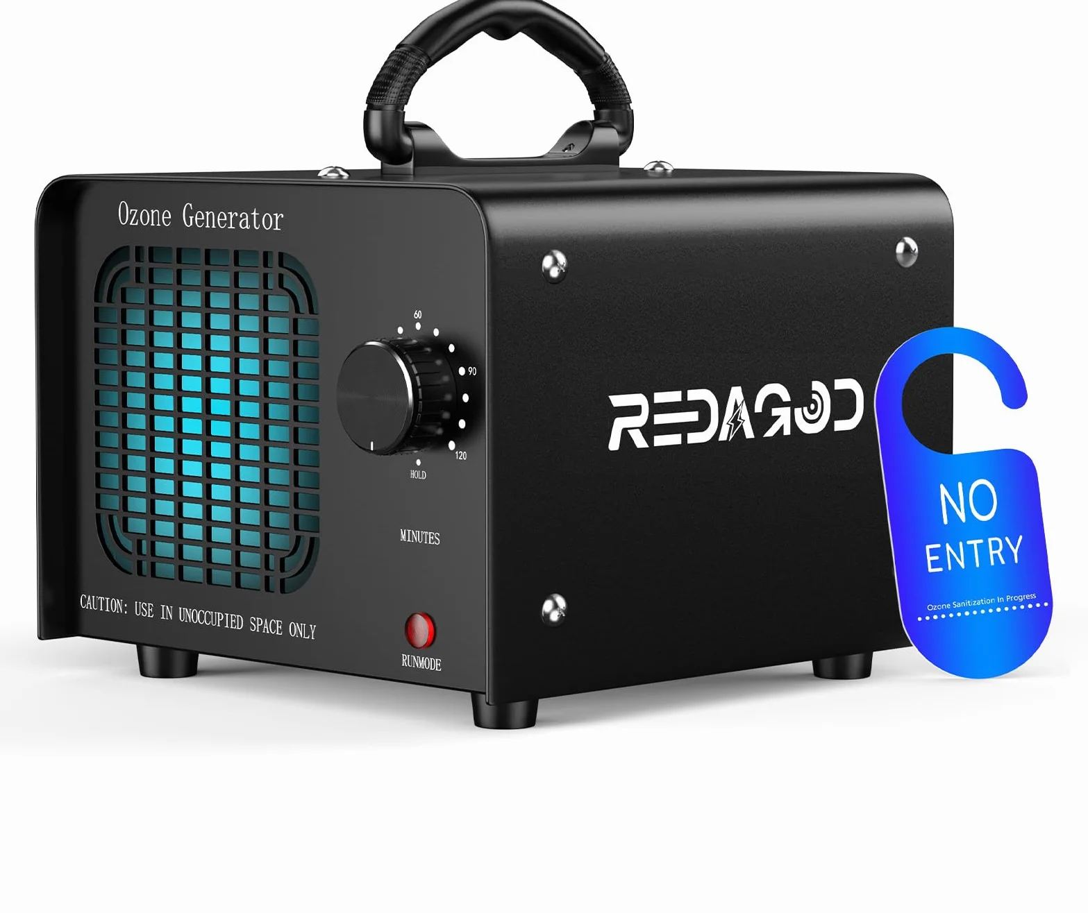 Generador De Ozono 48000mg/h, Purificador Aire Con Temporizador | Ionizador portátil con filtro HEPA, elimina humo para hogar, garaje y oficina