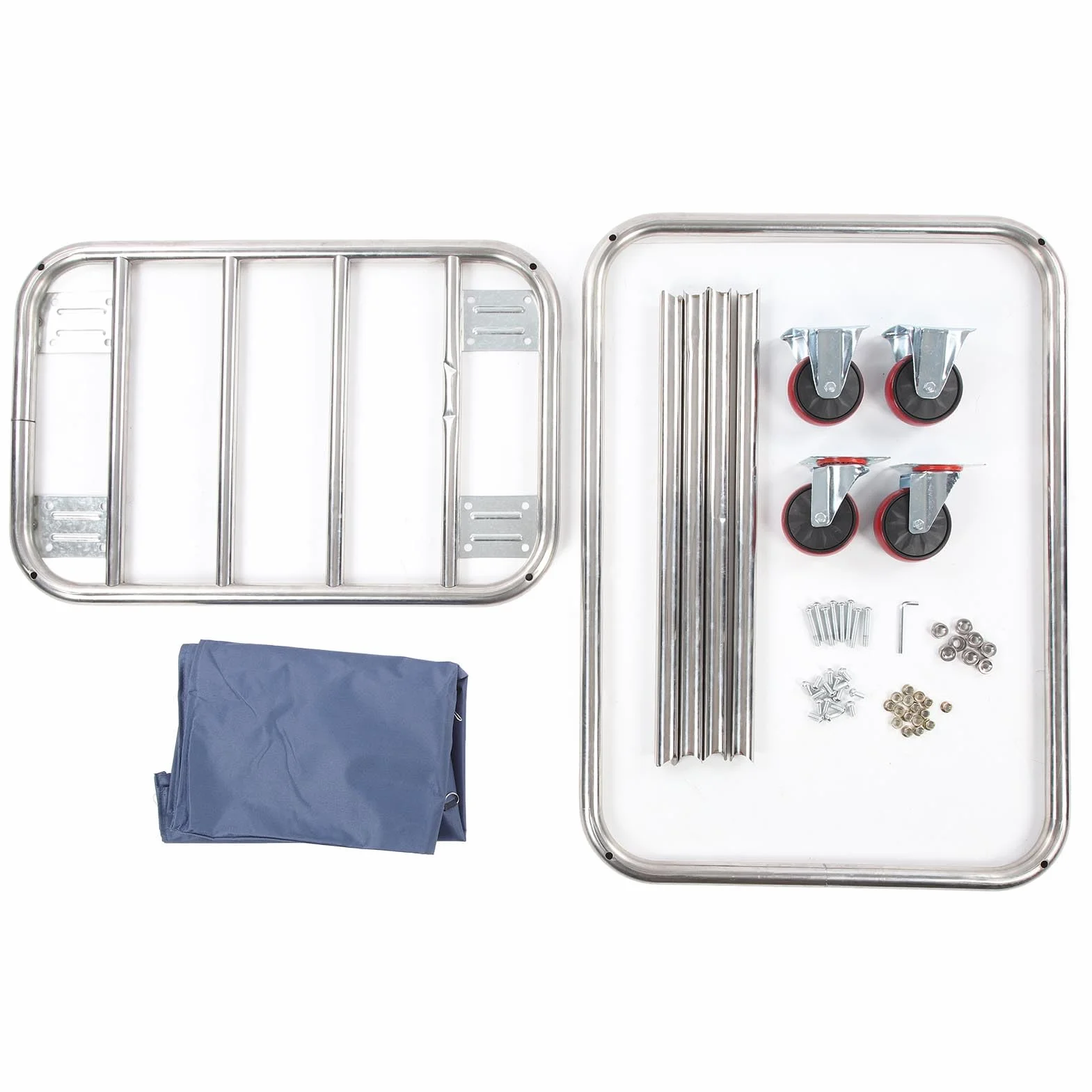 Carrito de Lavandería, Cesta de Lavandería Comercial con Ruedas, Cesta de Lavandería, Clasificador de Ropa con Marco de Acero para el Hogar, Hotel, Lavandería, 350 L