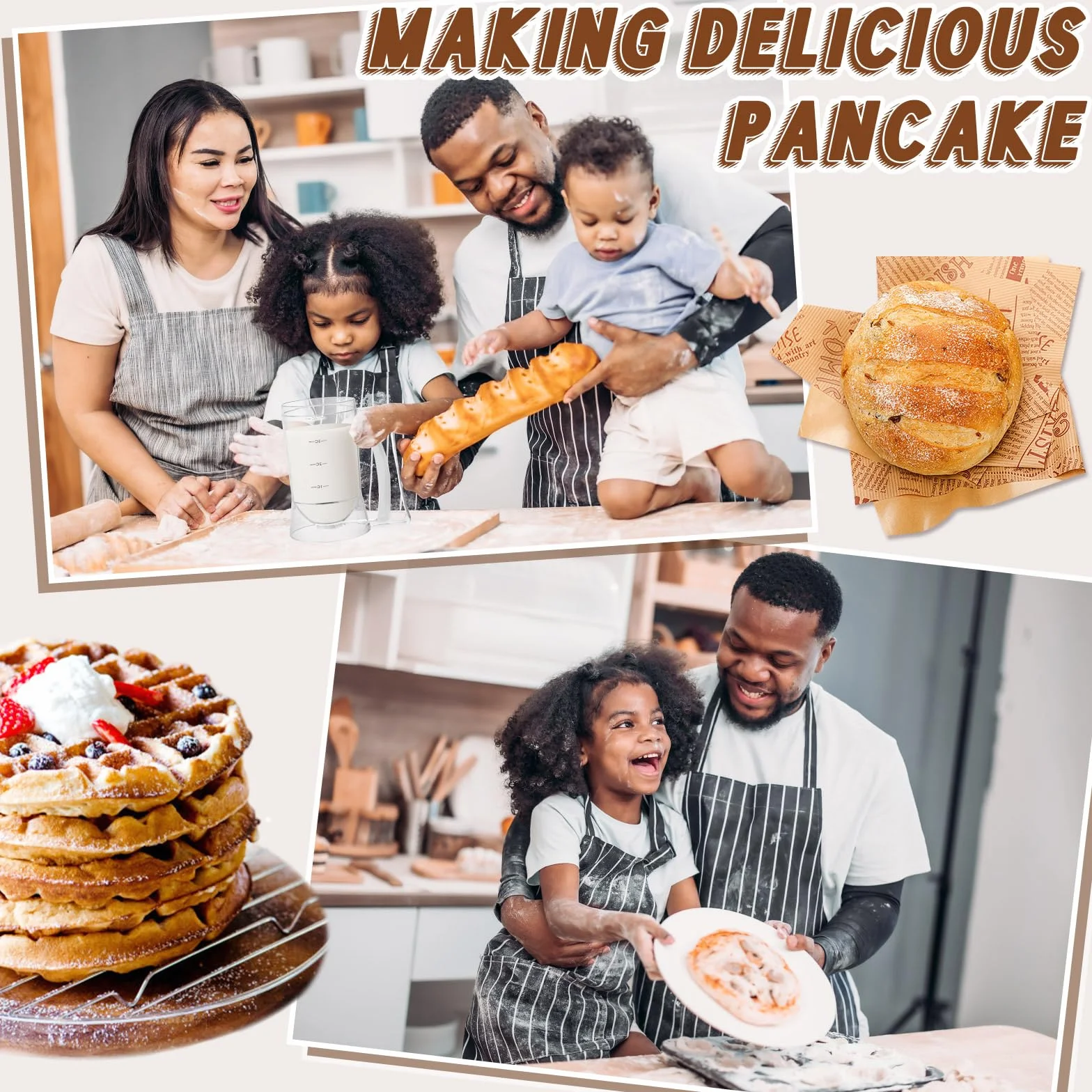 FillTouch 2 dispensadores de masa para panqueques con mango de compresión para parrilla, dispensador de mezcla, panqueques para hornear, cocina, cupcakes, galletas, gofres (blanco)