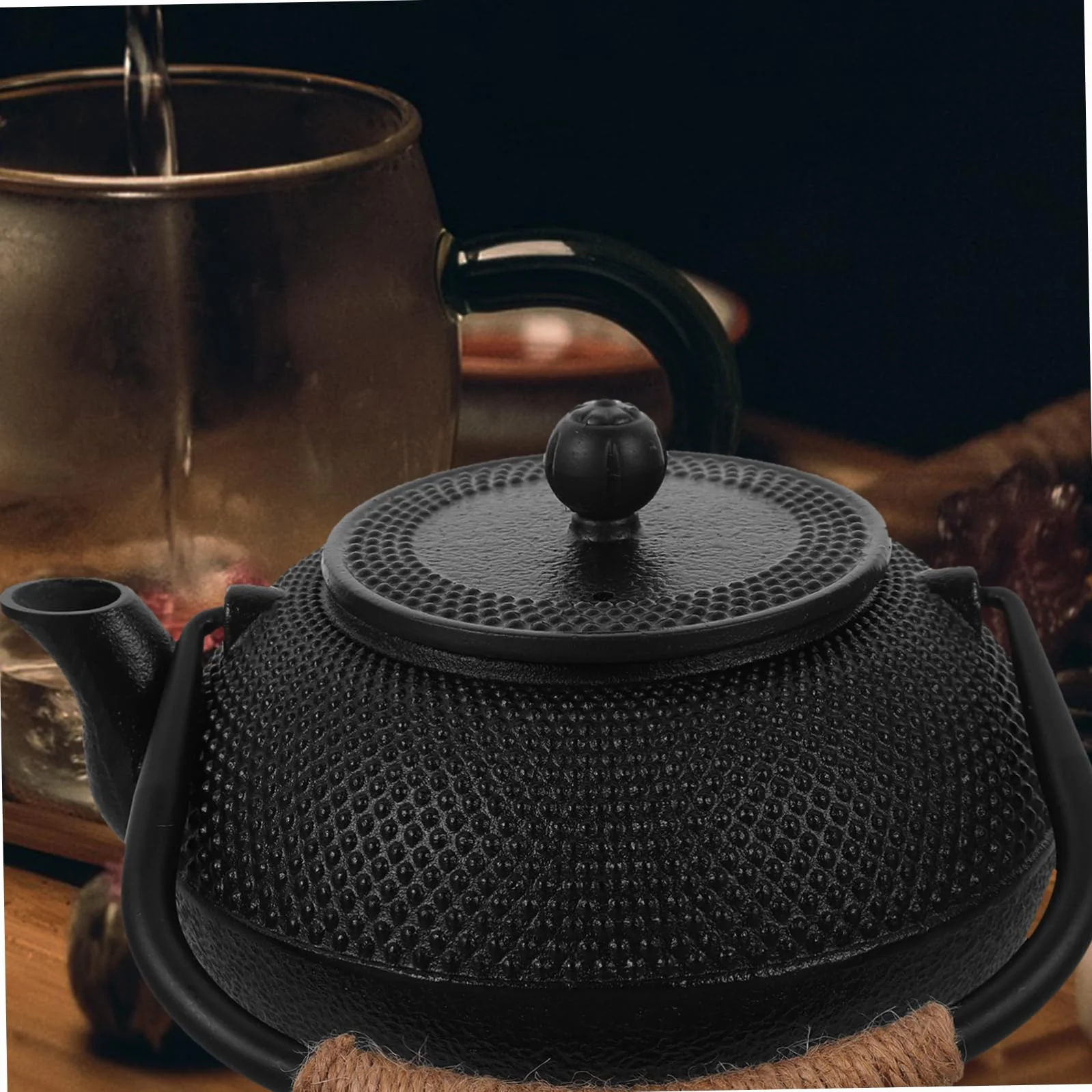 PRETYZOOM Tetera De Hierro Japonesa De Tetera Para Estufa Tapa Para Preparar Té La Cocina