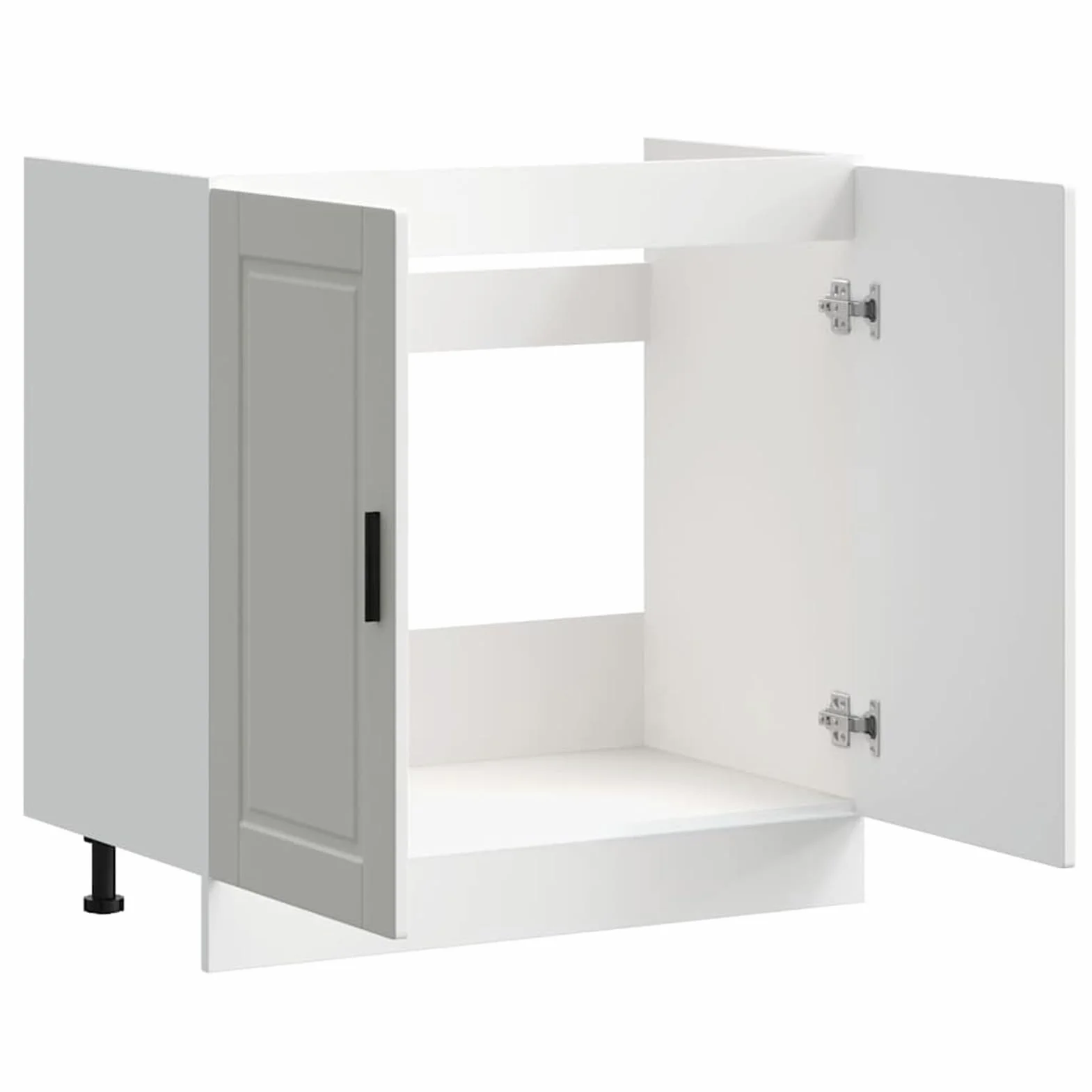 Homgoday Mueble bajo Fregadero Porto Blanco 80x46x81,5cm de Cocina sin Encimera - Madera diseñada para Lavabo