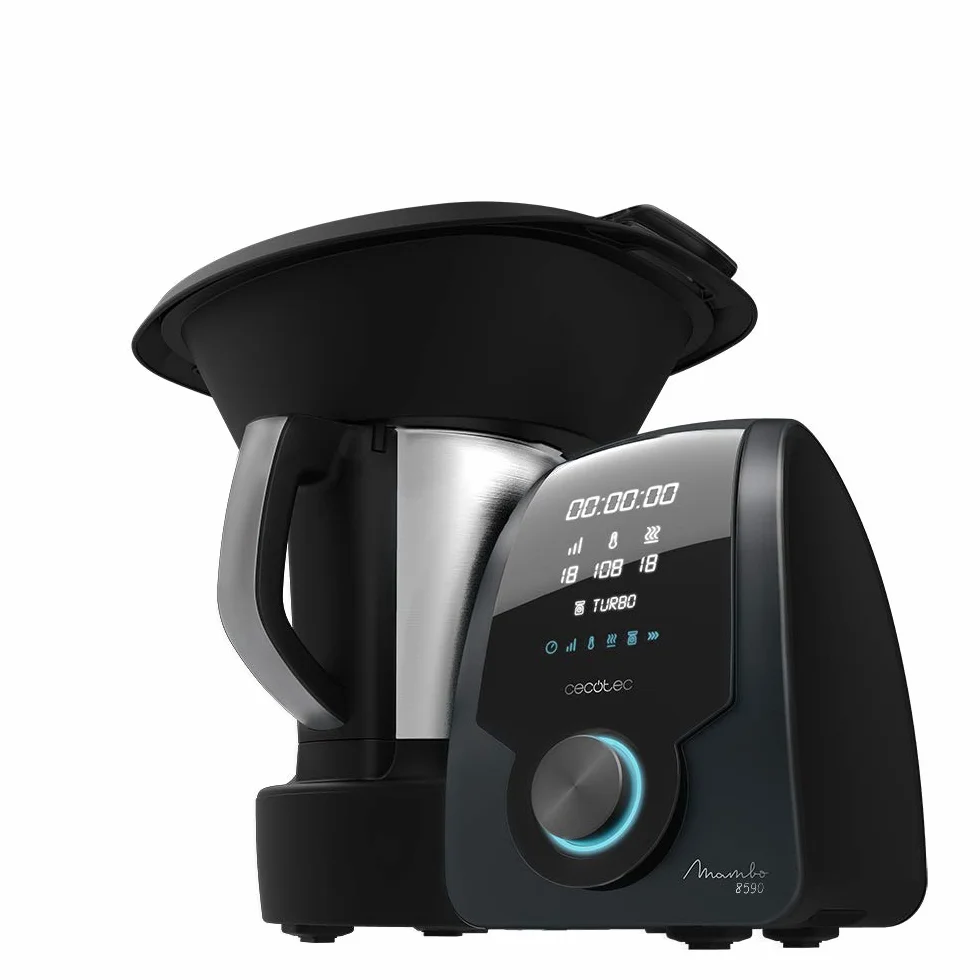 Cecotec Robot de Cocina Multifunción Mambo 8590, Cuchara MamboMix, 30 Funciones, Báscula integrada, Jarra de Acero Inoxidable, Apta para lavavajillas, Capacidad 3,3l, Cestillo para hervir