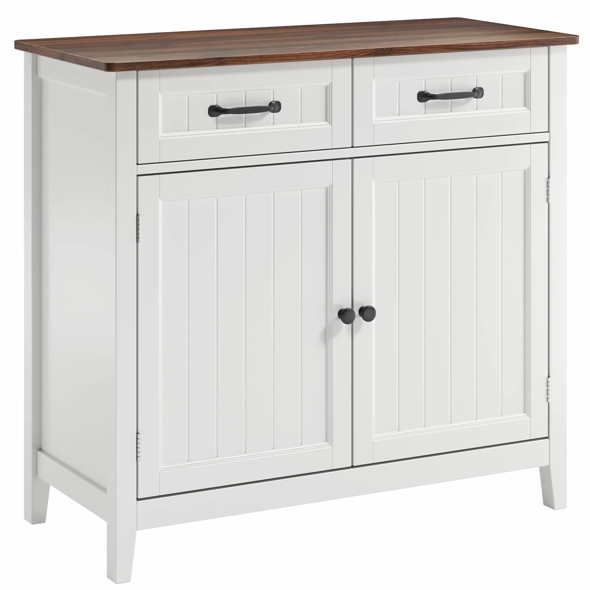 Bealife Aparador de Cocina, Armario de Cocina con Puertas con Cajón, Armario de Almacenaje para Comedor, Pasillo, 90x81x40cm (Marrón)