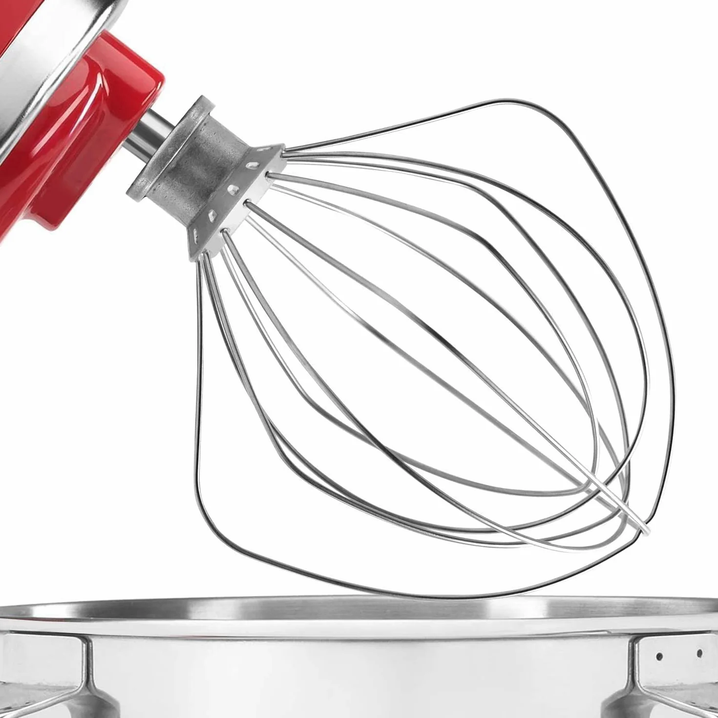 KN256WW 6 QT Látigo de alambre de acero inoxidable para KitchenAid soporte mezclador accesorio de reemplazo, huevo crema agitador, pasteles mayonesa batidor