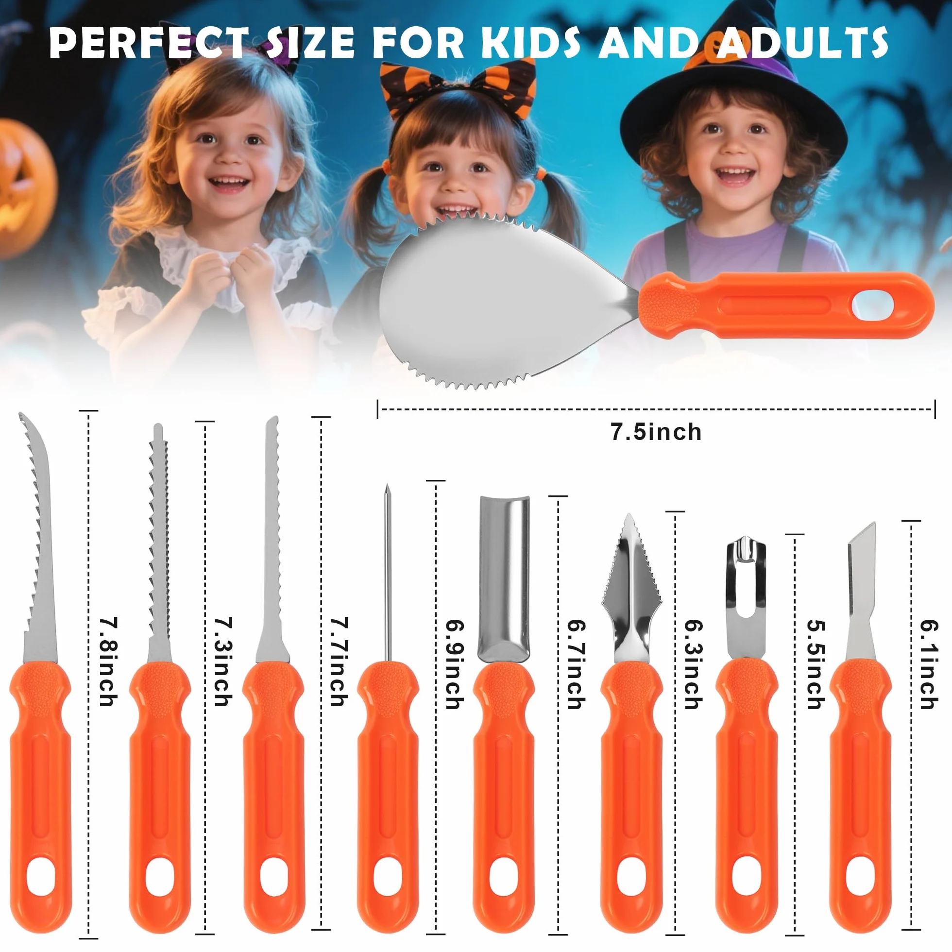 Halloween Pumpkin Carving Kit 20 Pieces con Plantillas para Tallar Calabazas