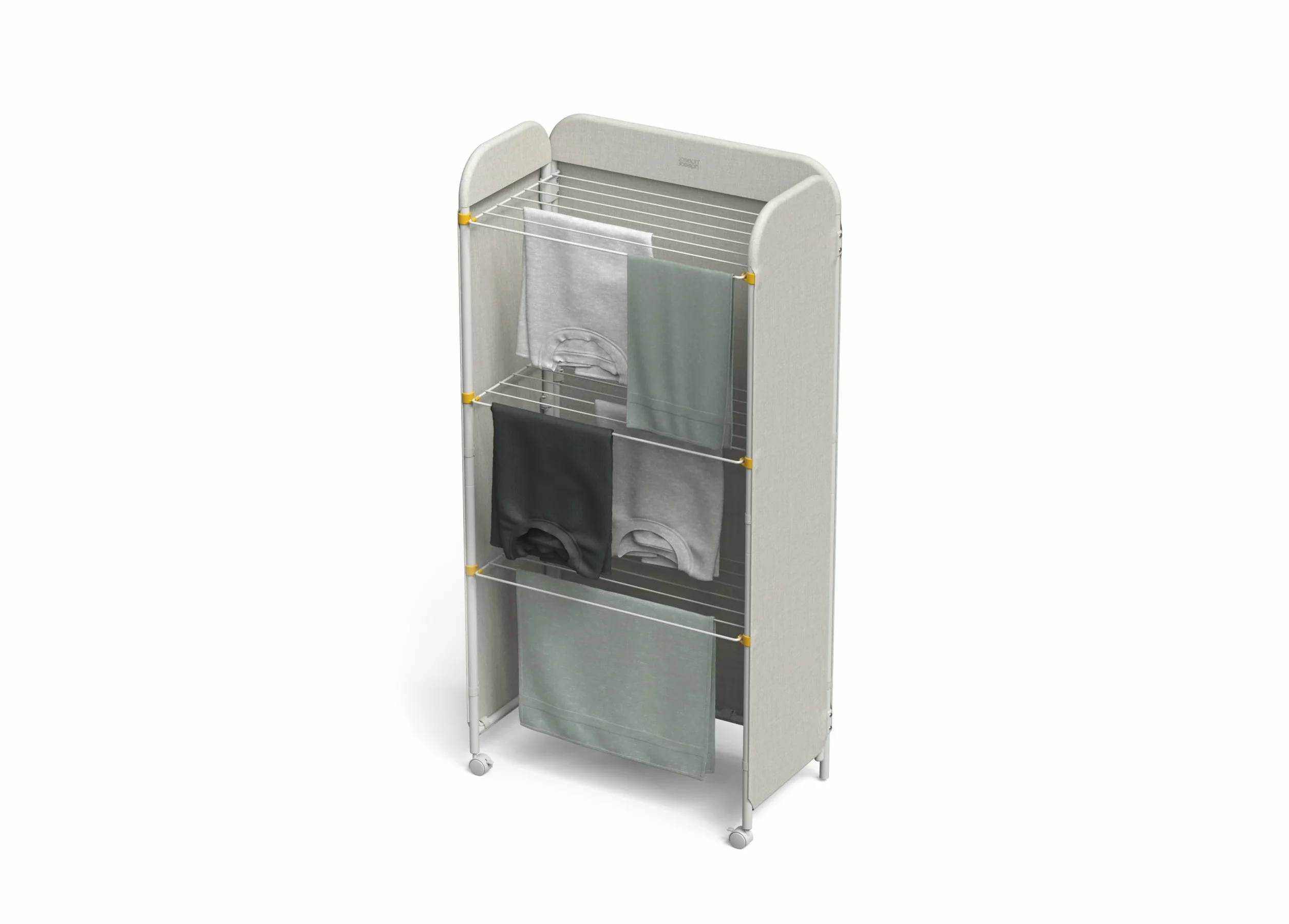 Joseph Joseph Eclipse Tendedero Ajustable de 3 Niveles, con Funda Integrada y Ruedas, Plegable, Capacidad 14kg/14m