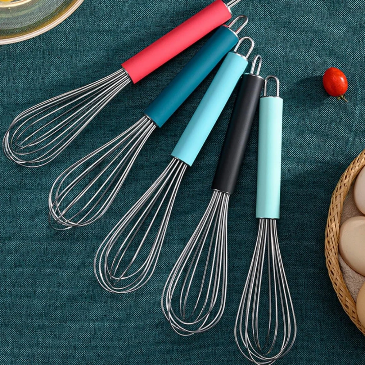 Batidor Varillas Cocina Batidor De Huevos Manual De Acero Inoxidable, Batidor De Huevos con Crema, Herramientas For Hornear Barillas Batir Batidor De Huevo(Blue,30x7cm)