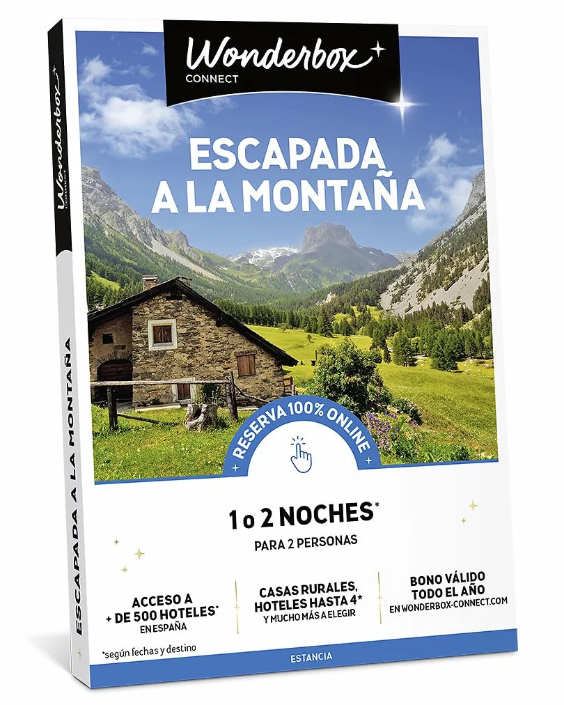 WONDERBOX – Cofre Regalo Escapada a la montaña - De 1 a 2 Noches para 2 Personas - Escapada para Parejas - Regalar experiencias - Hoteles para desconectar y conectar con la Naturaleza