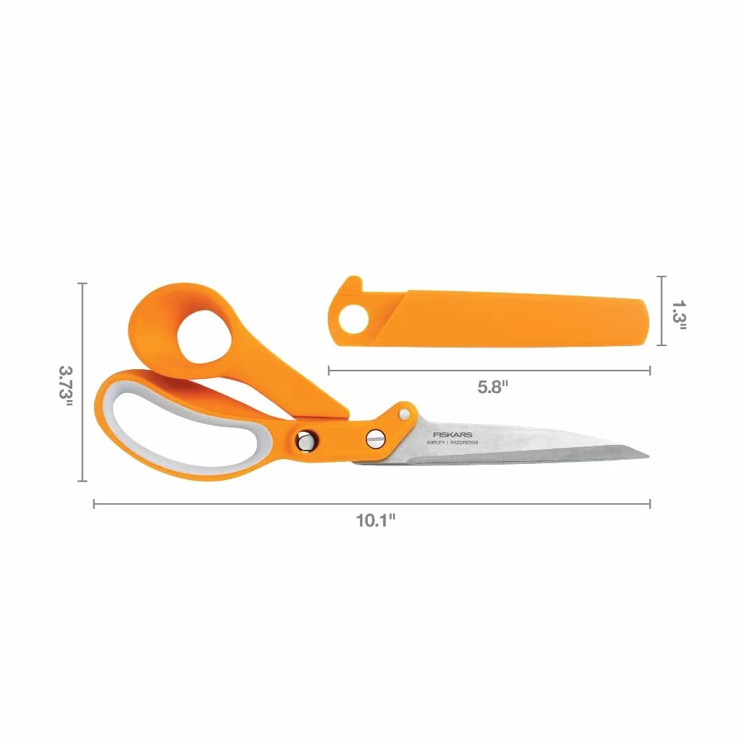 Fiskars Amplify Tijeras de tela RazorEdge (10 pulgadas), importación de EE. UU