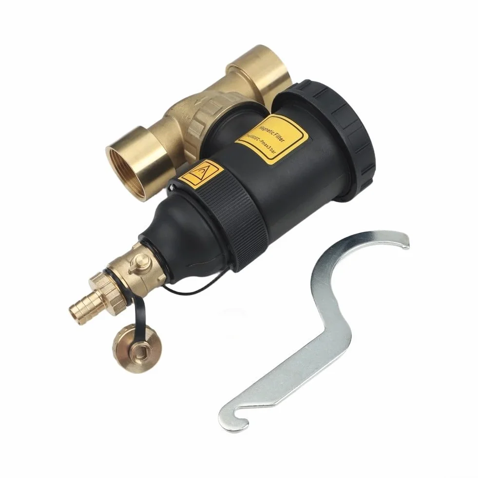 Filtro de sistema de calefacción con anillo magnético DN20 DN25 DN32 dispositivo antical para calderas radiadores tuberías bajo suelo (DN32/1-1/4 hembra)