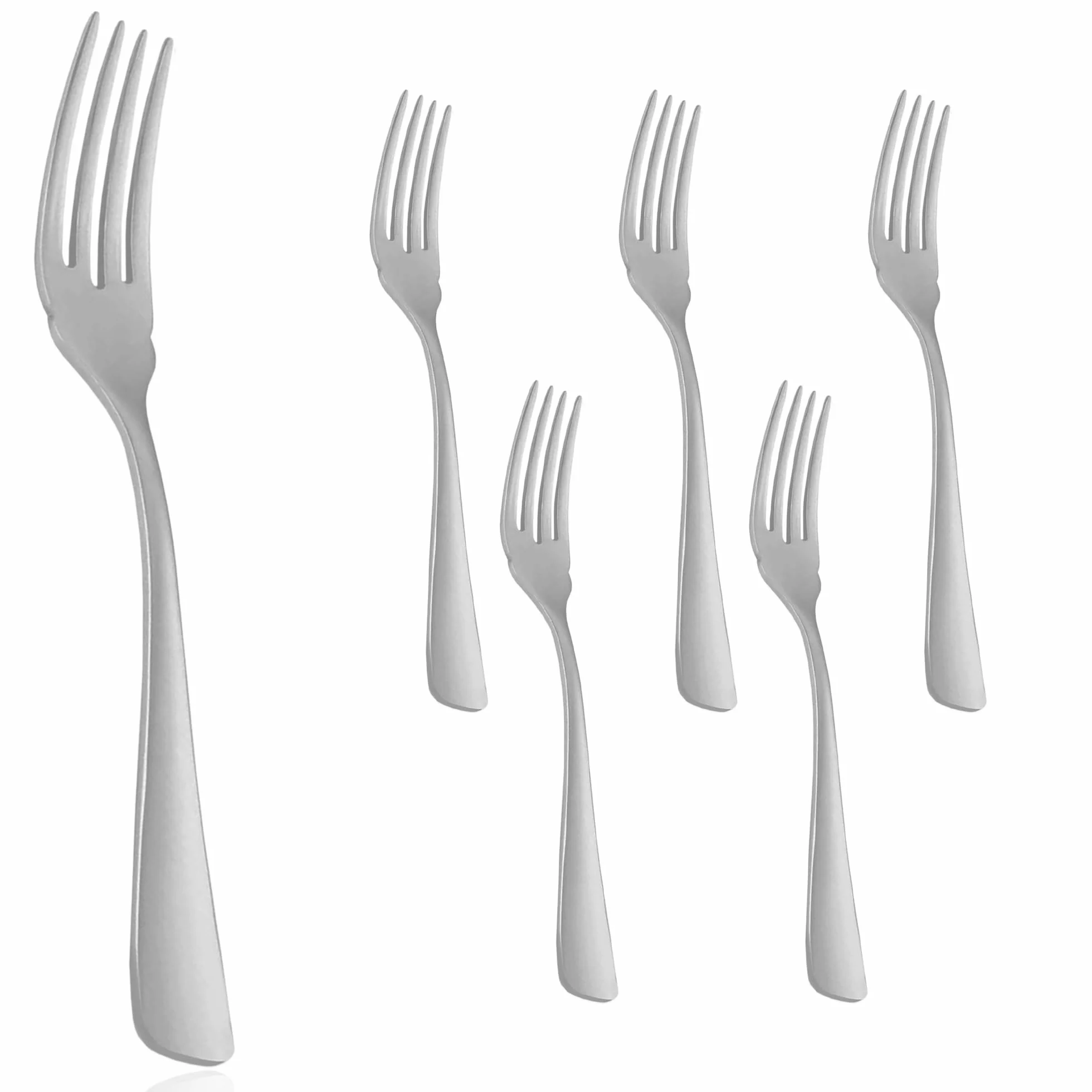 Tenedor de pescado de acero inoxidable 6 piezas tenedore especiales para pescado duradero con acabado espejo apto para lavavajillas diseño moderno