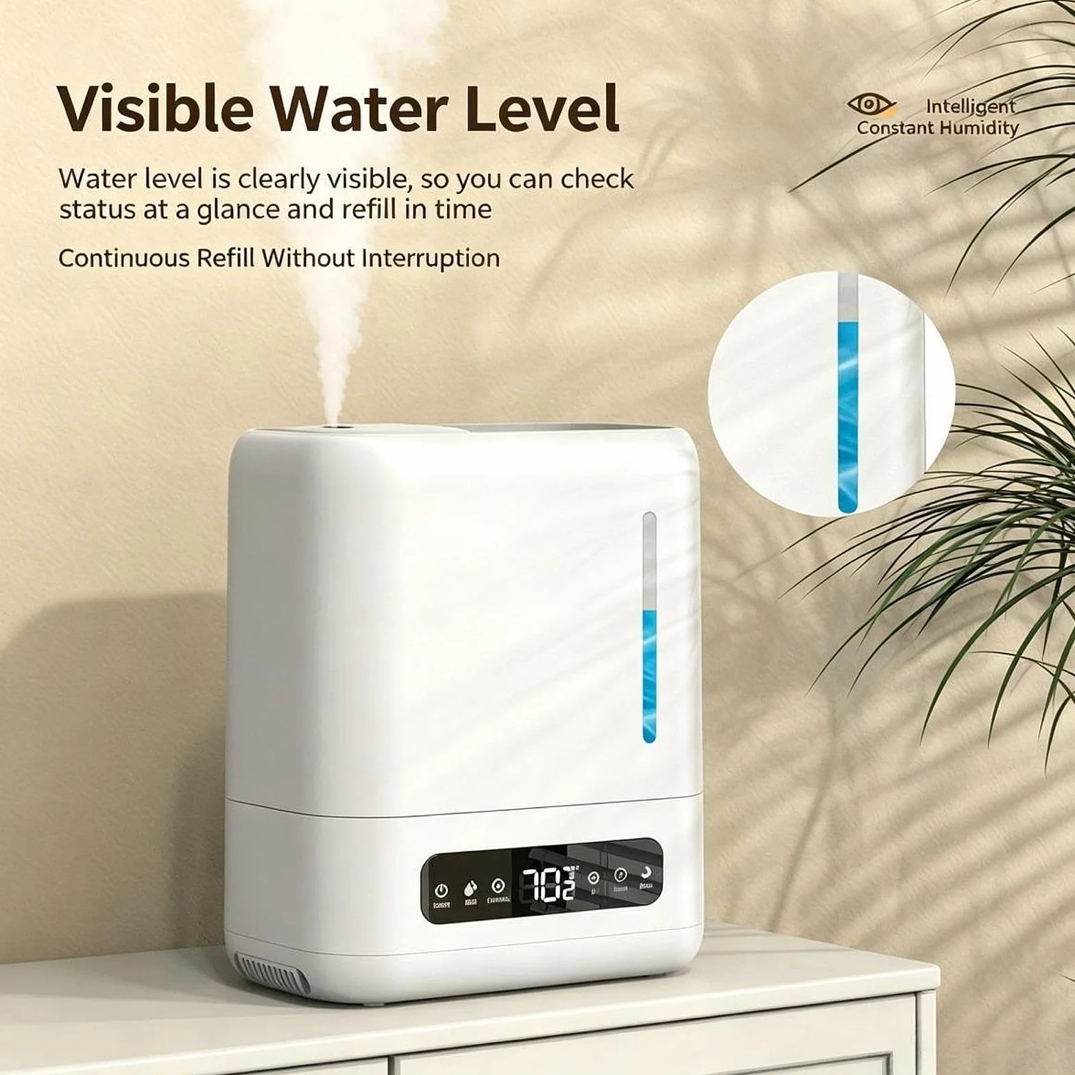 Humidificador de Aire Humidificador Aromas Difusor Vaporizador Depósito Grande 4 L Llenado Fácil Niebla Caliente Aroma Seguro Apagado Automático