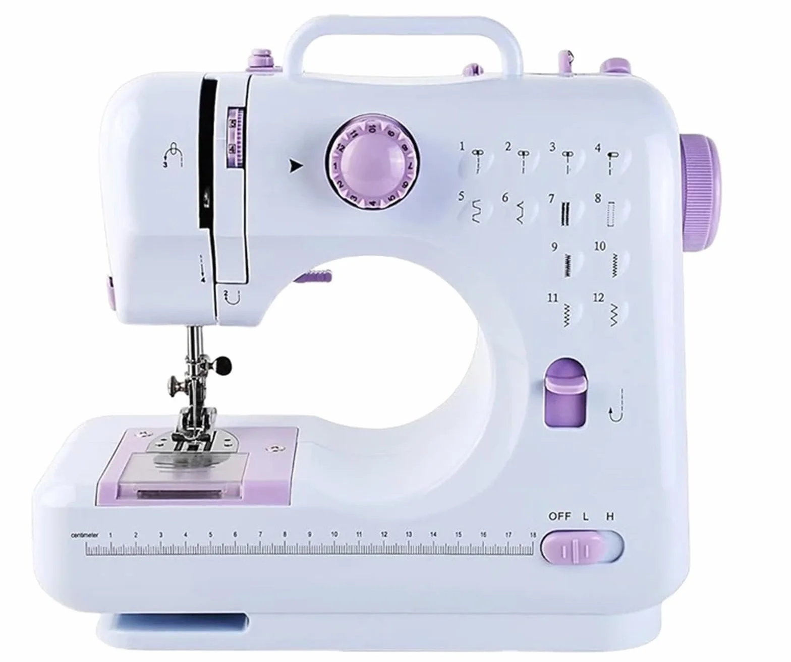 Máquina de coser, Máquina de coser portátil con 12 puntadas incorporadas, máquina de coser for manualidades y remendar con pedal, máquinas de coser de viaje for principiantes