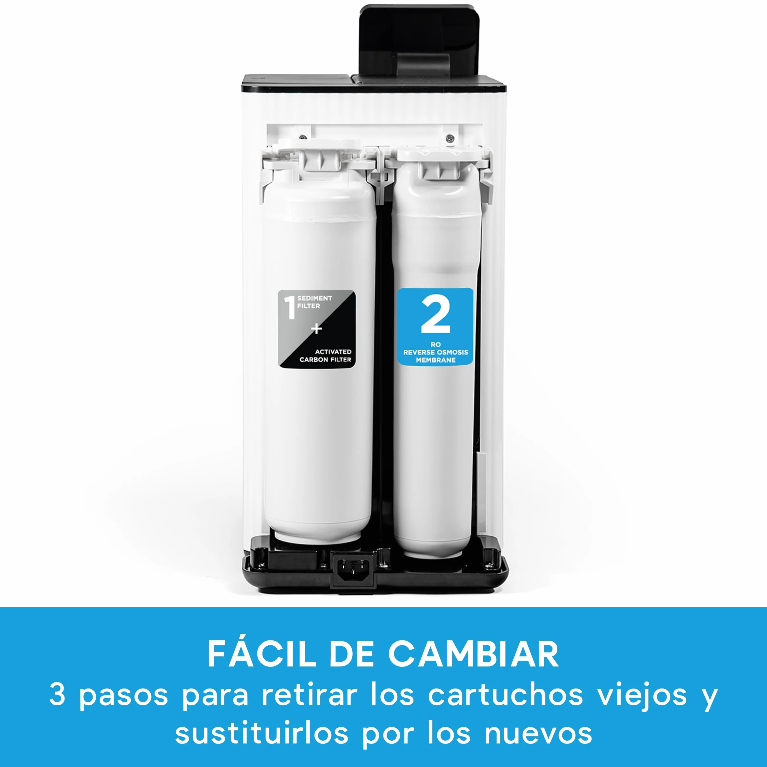 LanGWATER Filtro de ósmosis inversa RO - Cartucho de reemplazo para TheWell2 - Membrana RO certificada NSF 58 para purificador de agua LANGWATER - Instalación fácil - Vida útil 2 años (según TDS)