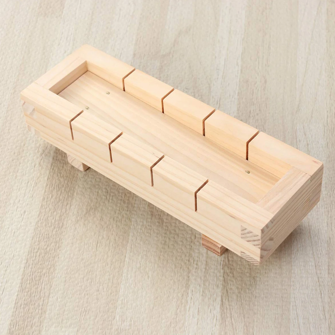 Angoily Sushi Making Kit Wooden Rectangular Sushi Press Mold Maker Máquina de Arroz Molde Oshizushi Mold Box Kitchen Sushi Tool