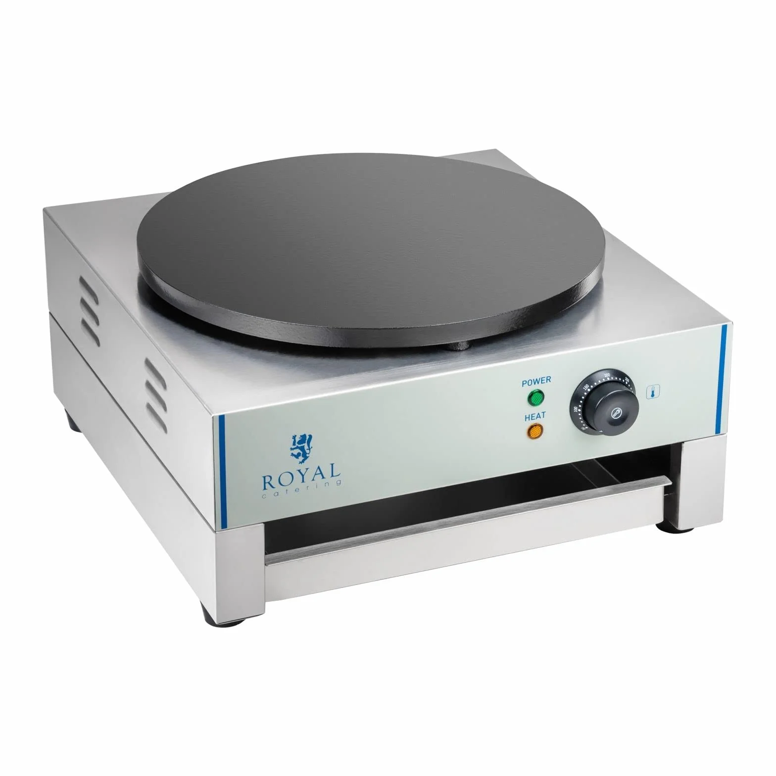 Royal Catering - RCEC-3000-E - Crepera - 40 cm - Potencia: 1 x 3000 Watt