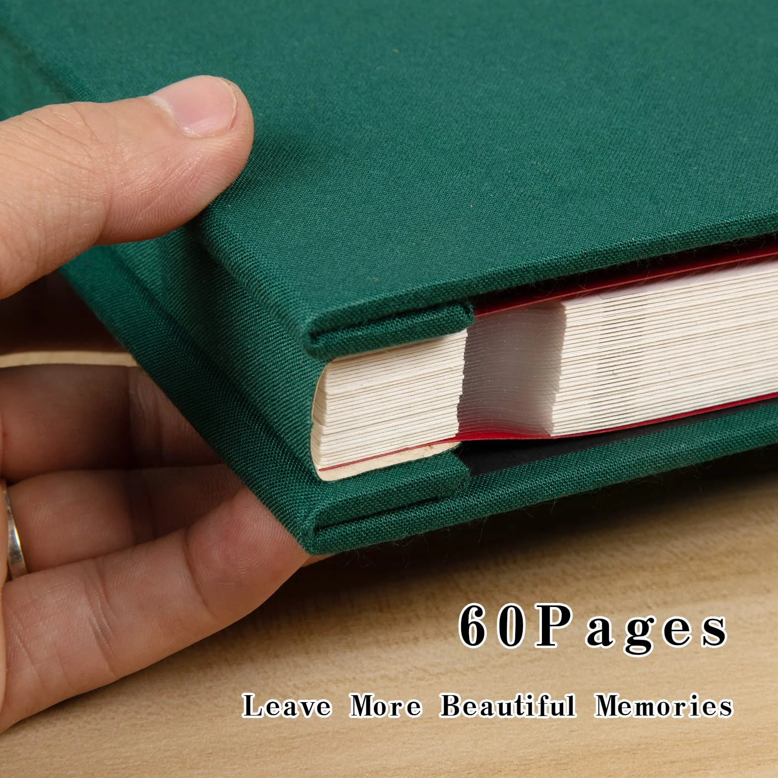 Spbapr Álbum de fotos grande autoadhesivo con cubierta de lino, álbum de recortes magnético, 60 páginas adhesivas negras para fotos de 4 x 6, 5 x 7, 8 x 10, 10 x 12 pulgadas, con un bolígrafo de metal
