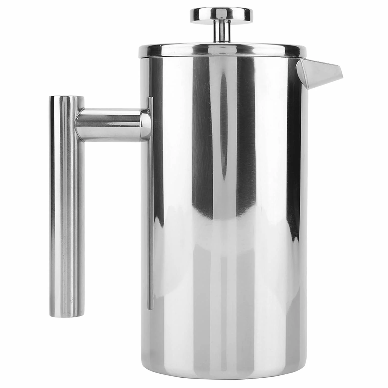 Prensa cafetera, olla de prensa francesa de doble pared de acero inoxidable con filtro para café, té(1000 ml)