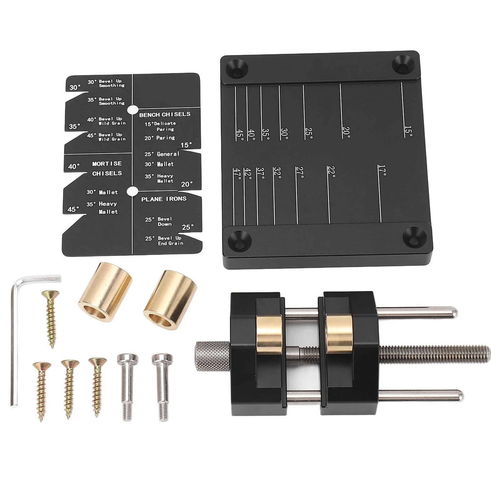 de Guía de Afilado para el Trabajo de Madera, Kit de Plantilla de Afilado de Tijeras de Aleación de aluminio, Afilador de Tijeras de Madera Ajustable, Tijeras de Pinza 5/32