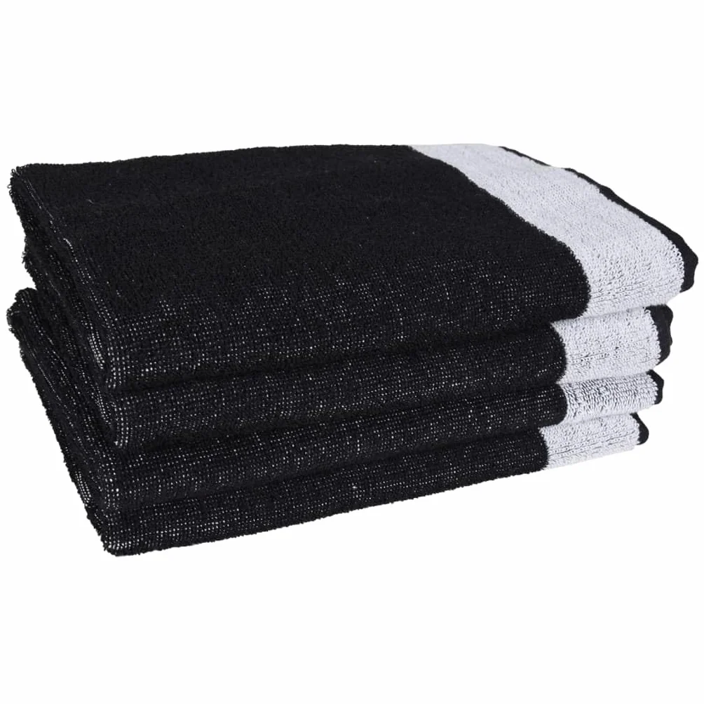 Juego de toallas de mano de 12 piezas, color negro, 100% algodón, absorbentes y suaves, 4 paños de cocina de 50 x 70 cm, 4 toallas de invitados de 50 x 50 cm, 4 paños de cocina de 30 x 30 cm