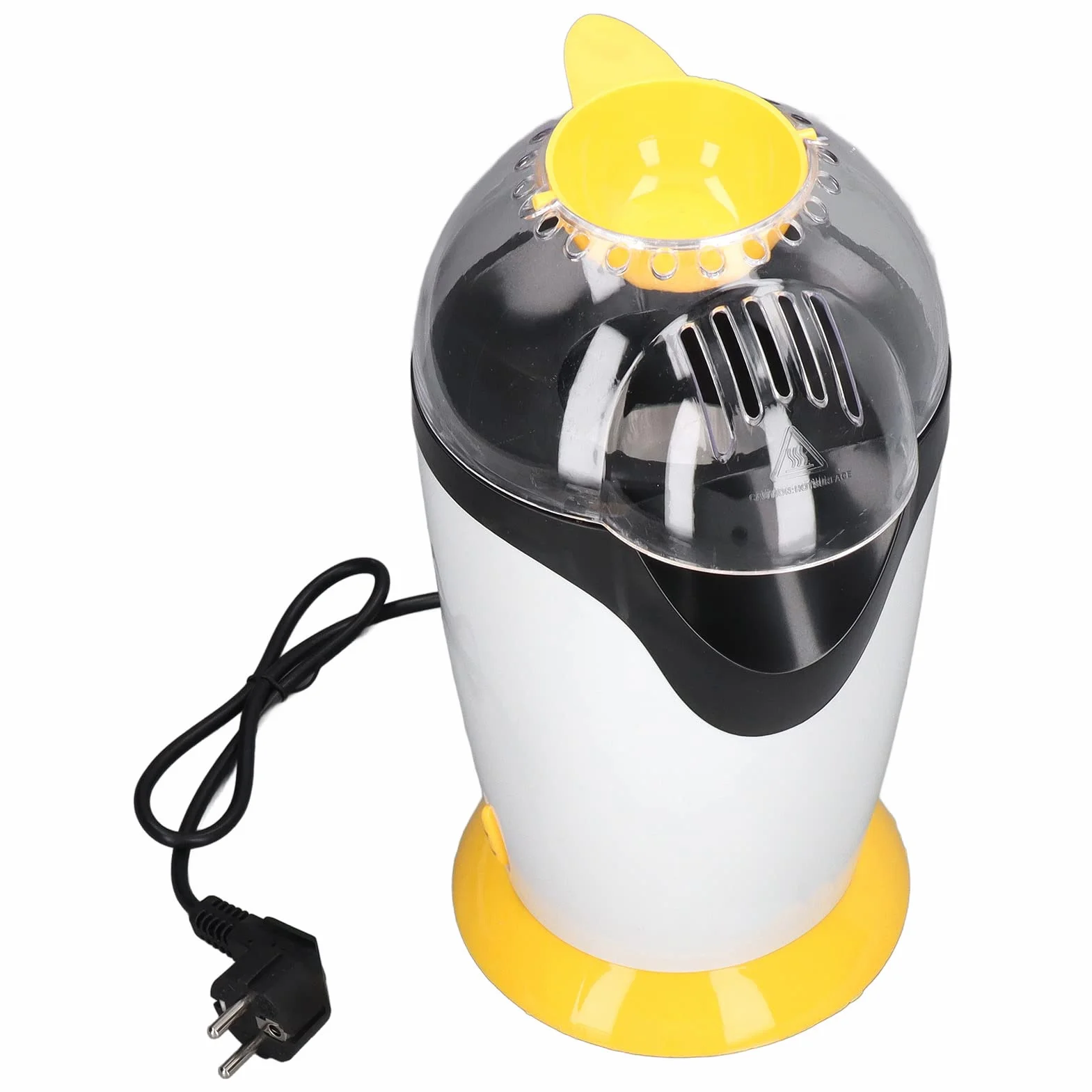 Mini Máquina de Palomitas de Maíz Caliente de 1200W, Palomitas de Maíz de Soplado en Caliente de 2,5 L con Cubierta Transparente Antiescaldaduras para Fiestas Navideñas