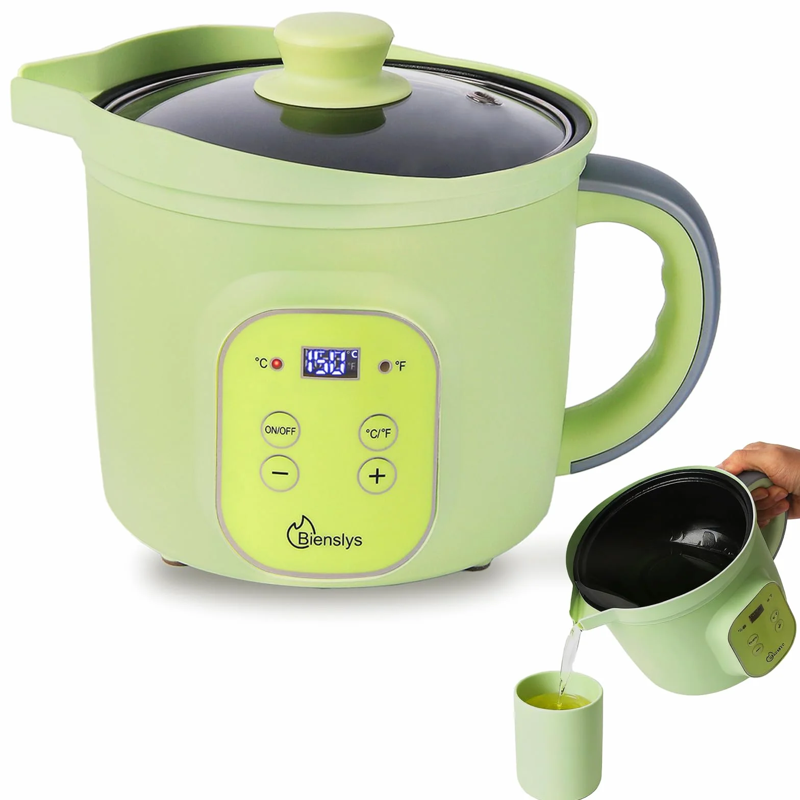 Derretidor de Cera Eléctrico para Fabricación de Velas, Olla de 1.5L con Control Preciso de Temperatura (30-150°C), Revestimiento Antiadherente y Pico Antigoteo para Cera de Soja, Jabón y Manualidades