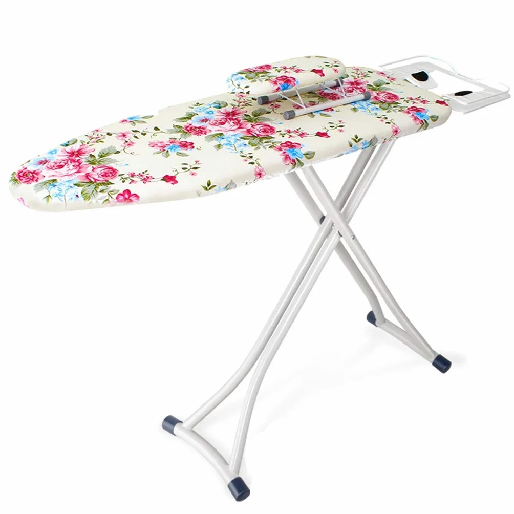 Tabla de Planchar para el hogar, Soporte Blanco con Estampado Floral, Mesa de Planchar, guardarropa, Herramientas de Planchado para el probador del Centro Comercial