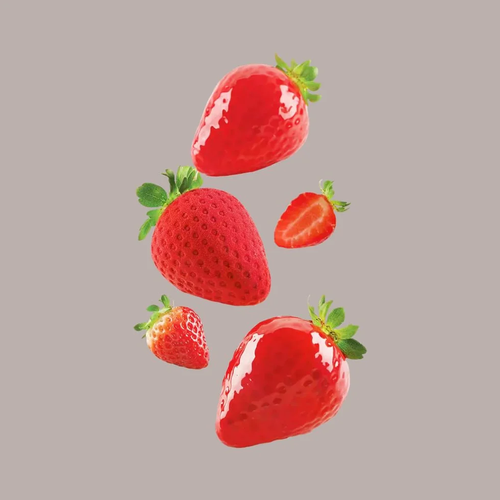 Lucgel Molde de silicona 3D para fruta realista fresa 60 x 77 x 54 mm | Fruta realista, forma 3D