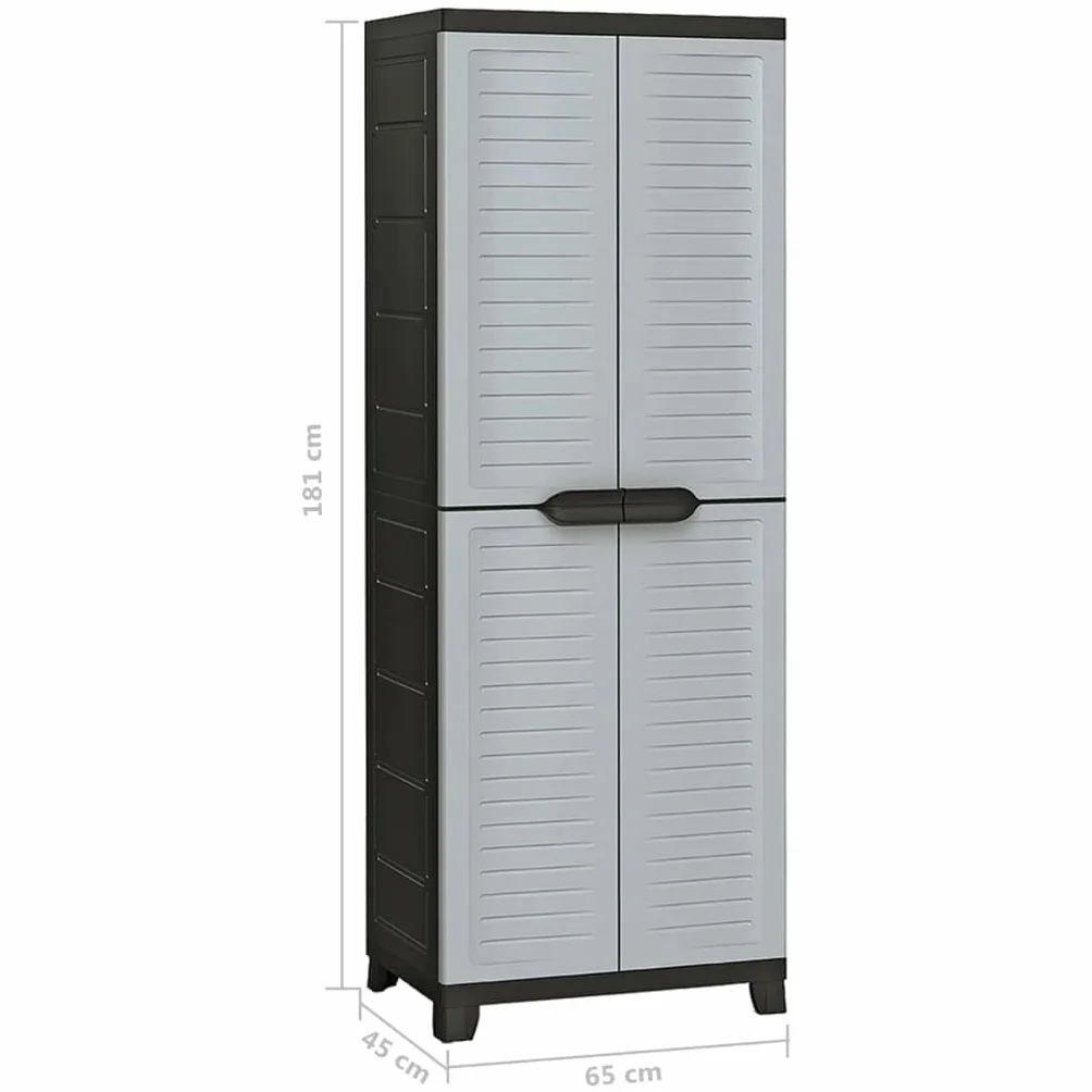 vidaXL Armario Estante Almacenamiento Bastidor Servicio Herramienta Organizador Hogar Jardín Patio Oficina Garaje de Plástico 65x45x181 cm