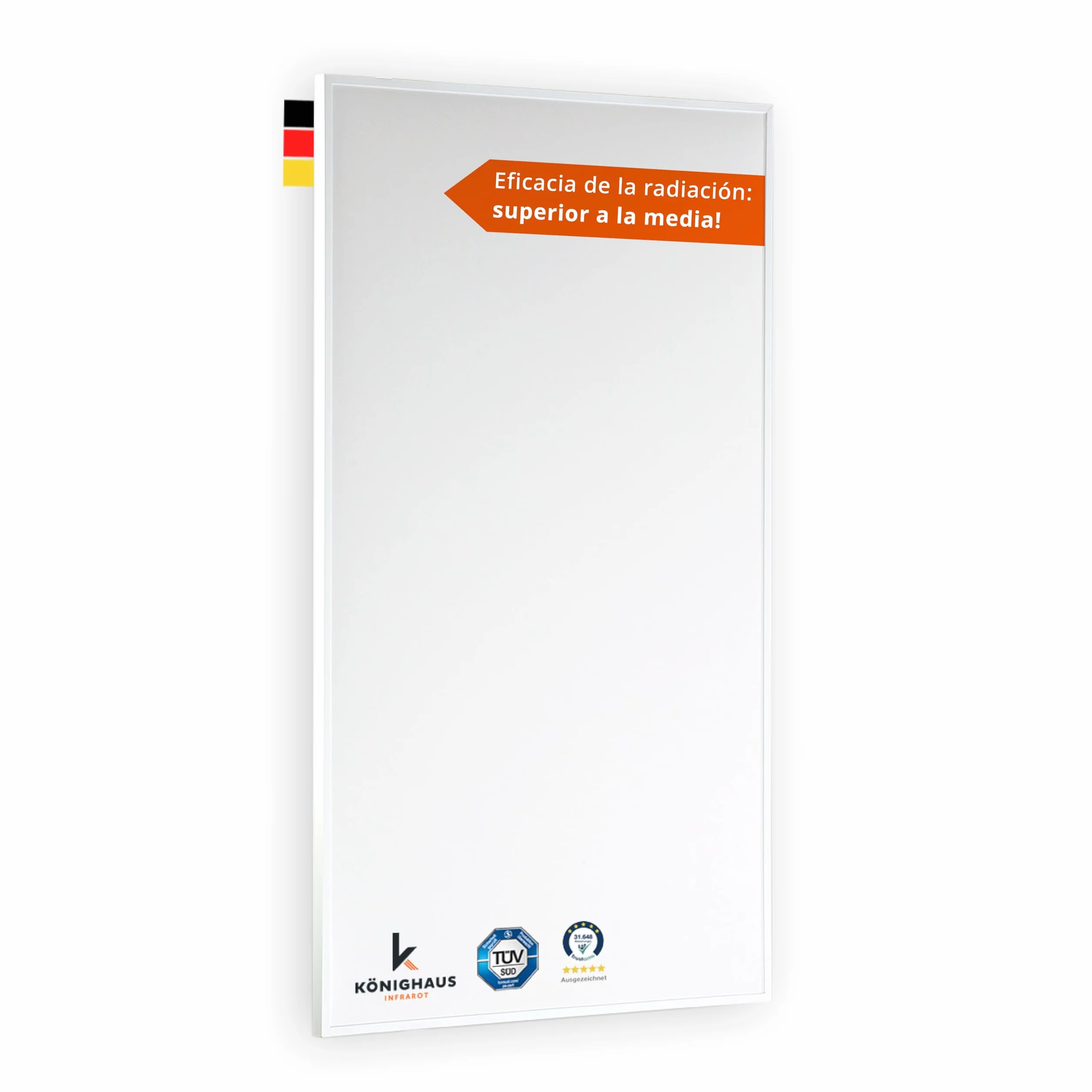 Könighaus Calefacción de Infrarrojos - 1200 Vatios - Certificado ✓ Doble Protección contra Sobrecalentamiento ✓ se Calienta en 2-4 Minutos ✓ Montaje en Pared