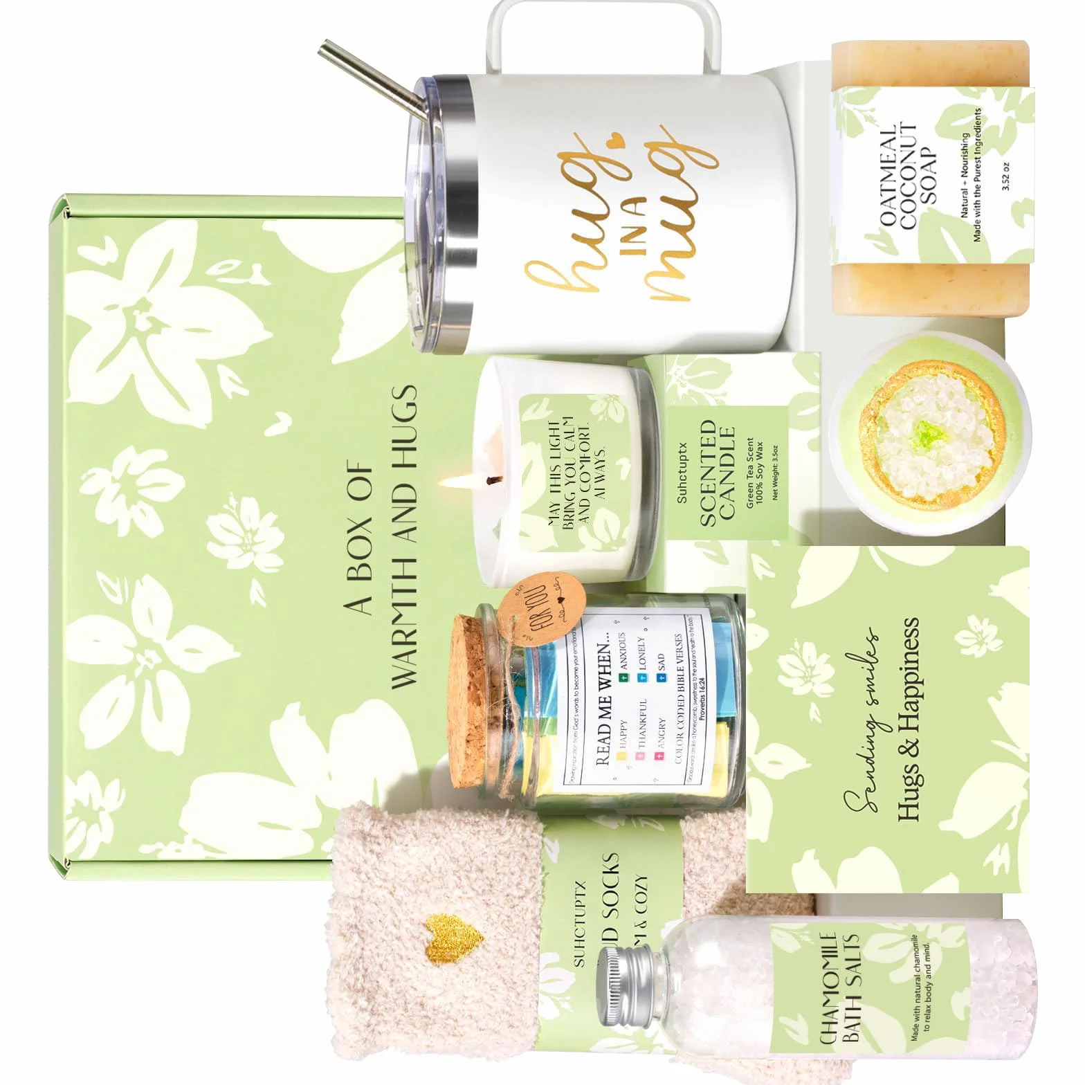 Set de Regalo de Descanso Premium para Mujer, Regalo atento para mamá, cumpleaños, Aniversario, Vacaciones, Momentos Especiales, Caja de Regalo orgánica