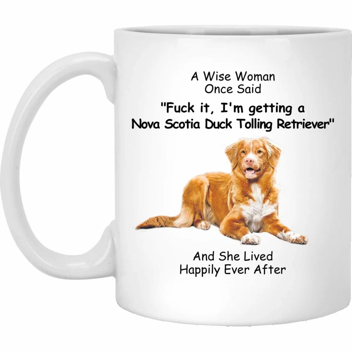 Divertidos regalos de albaricoque para el Día de la Madre 2025, diseño de pato Tolling Retriever de Nueva Escocia, con frases divertidas, color blanco, 325 ml