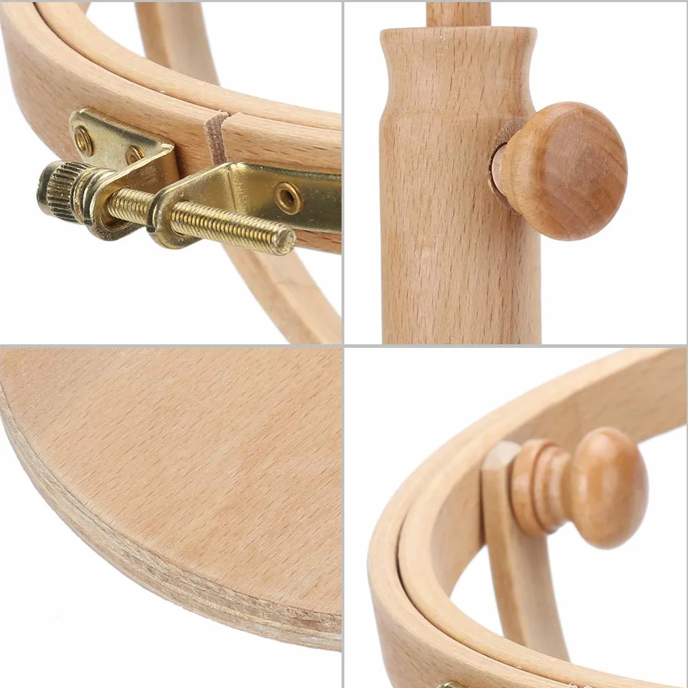 Bastidor de Punto de Cruz Soporte de Madera para Bordado Bastidor de Bordado Redondo Aro de Madera portátil Suministros para Punto de Cruz Herramientas de Costura