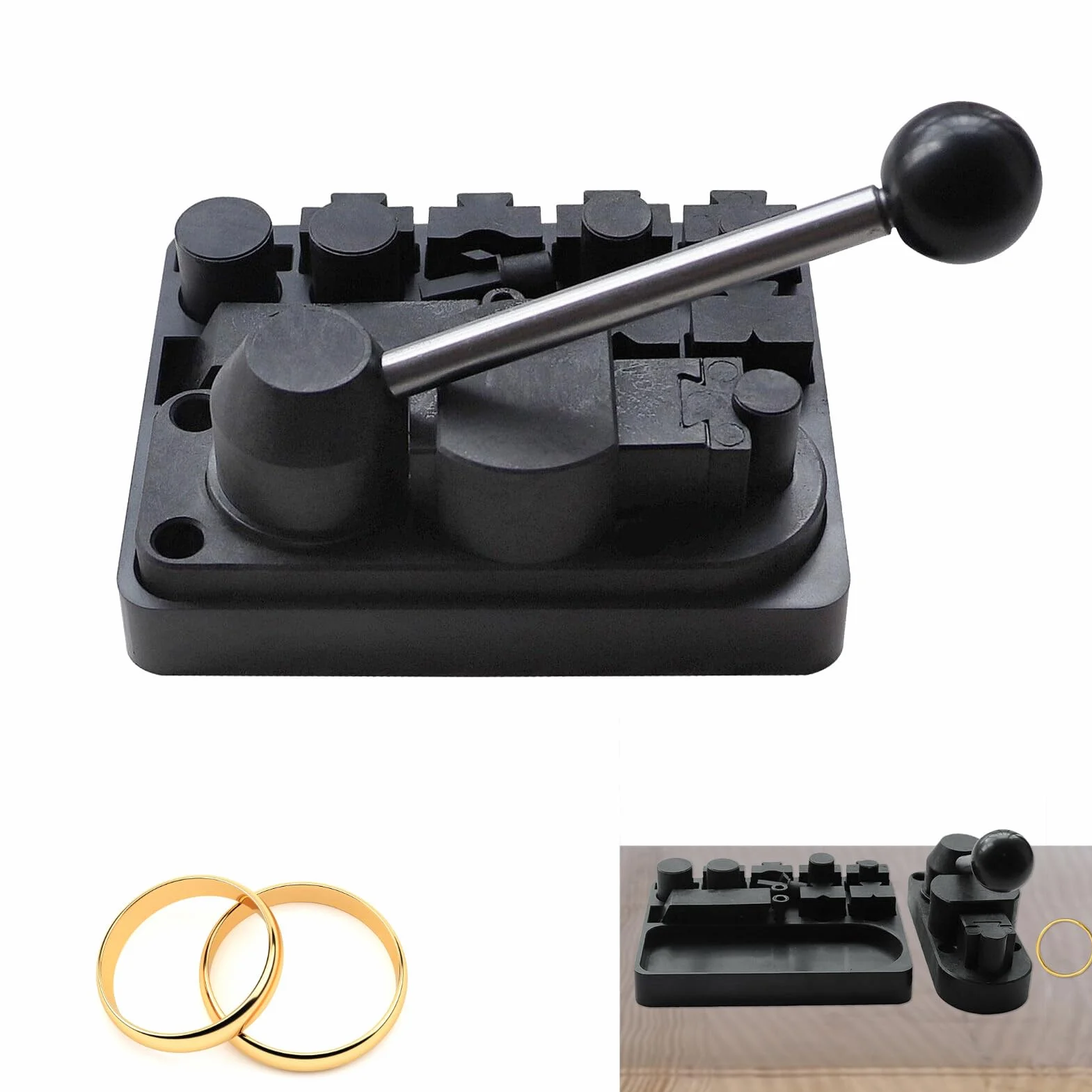 Herramienta para Anillar Metales Equipo de Ajuste Estable y Apretado | Kit manual para doblar anillos Para Talleres, Proyectos Escolares, Aficionados,