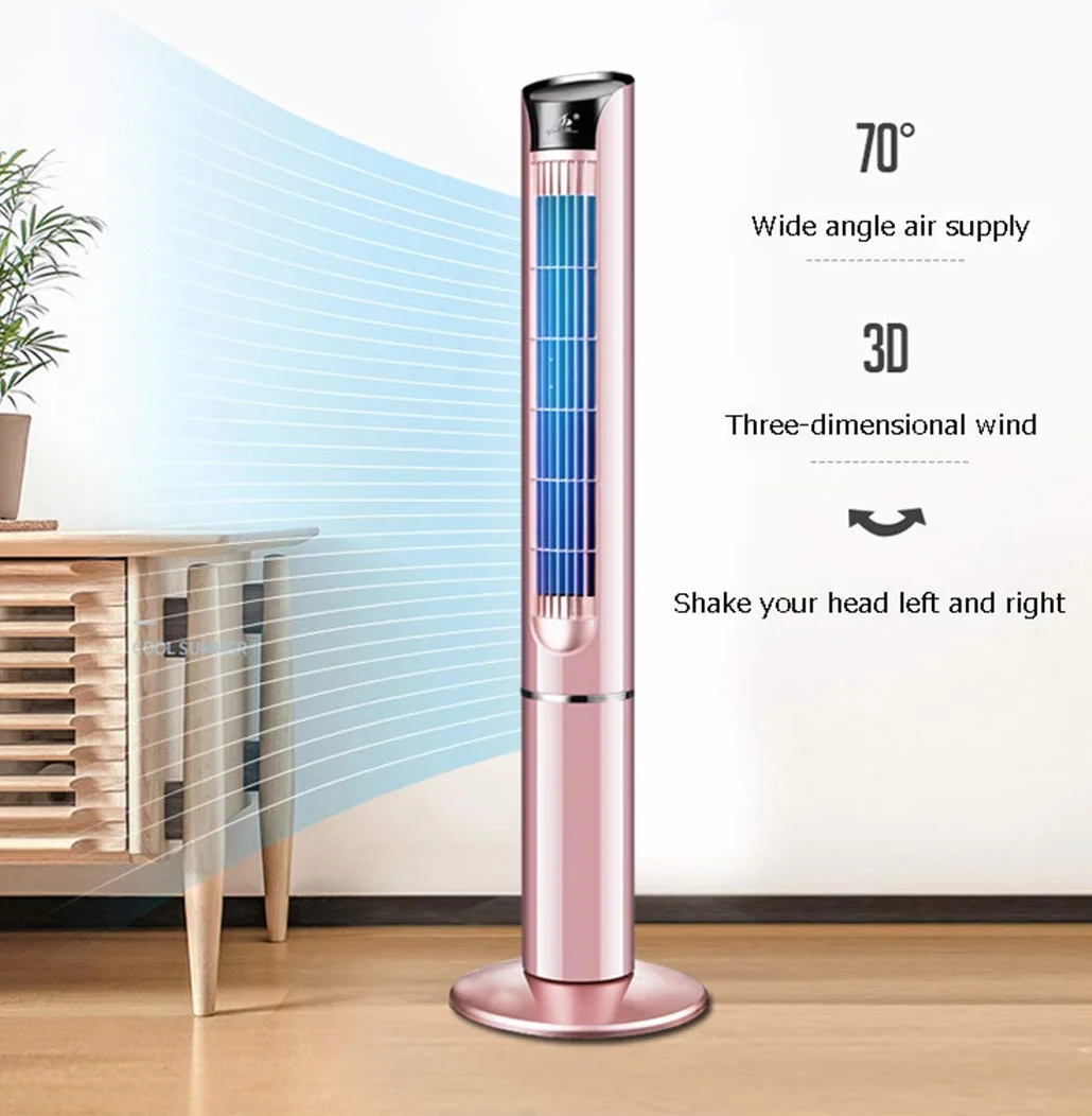 Ventilador De Torre Columna Vertical Oscilación 3 Velocidades Ventilación 3 Modos Estable Silencioso (Blanca)